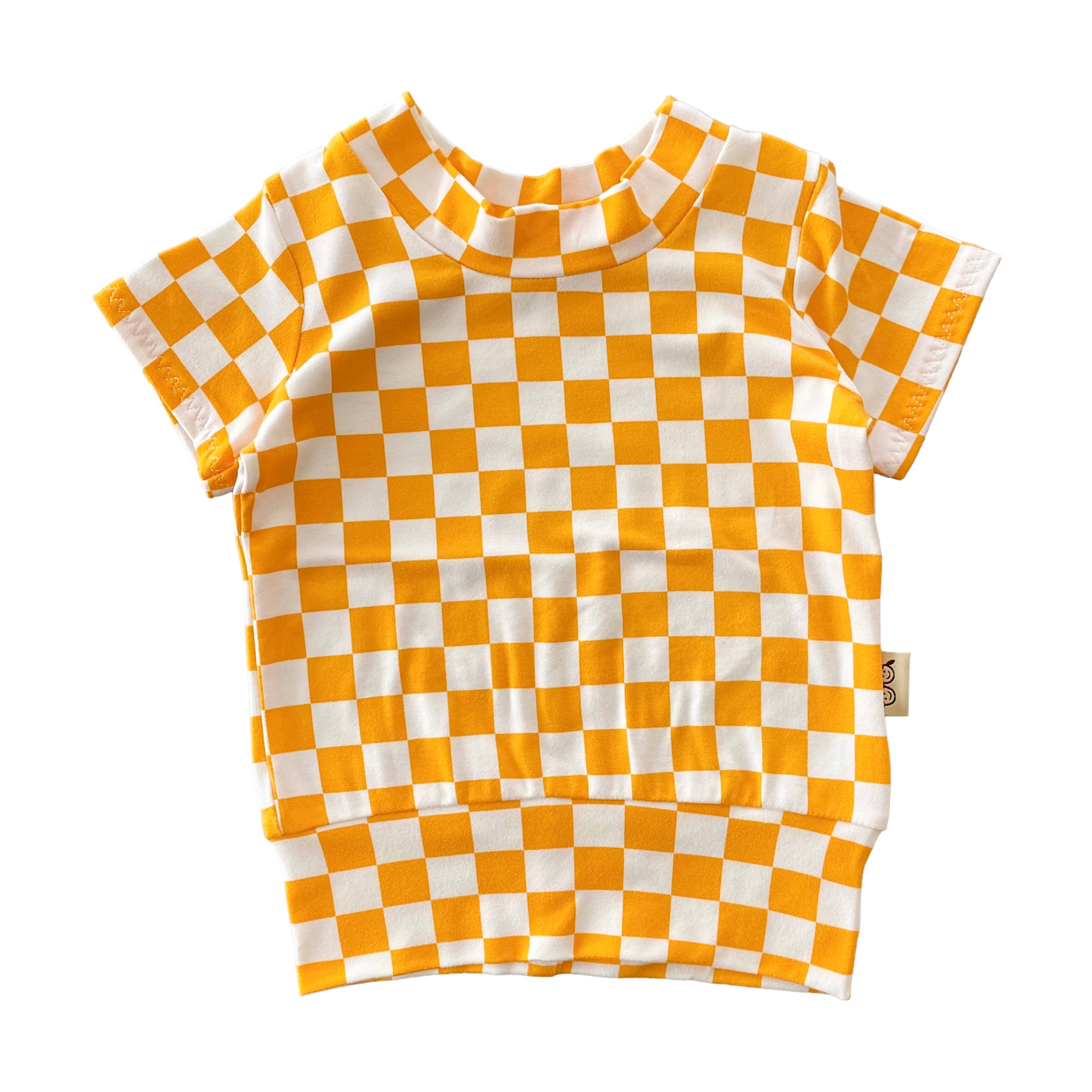 Yellow Retro Checkered Summer Lounge Set