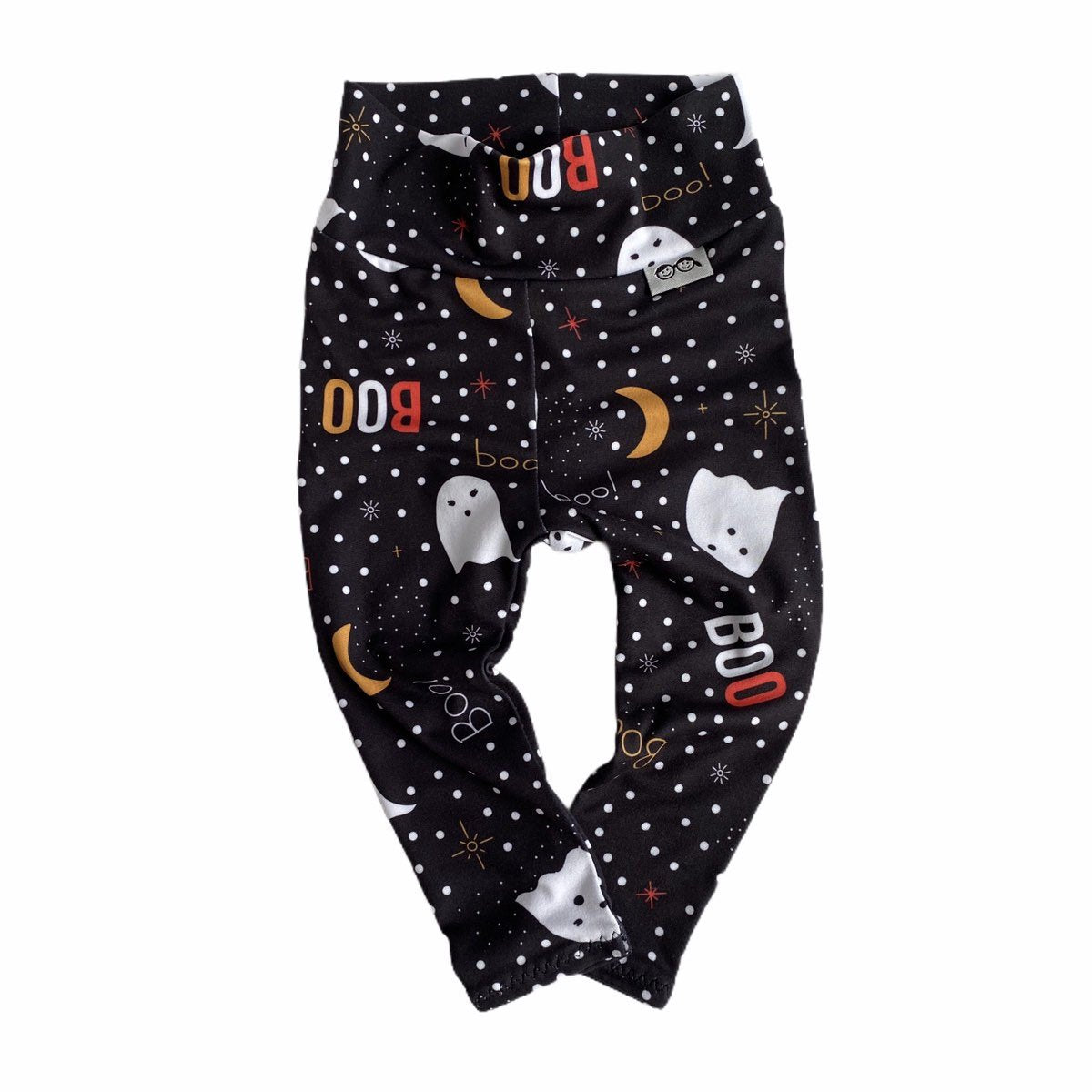 Black & White Polka Dot Ghost Leggings