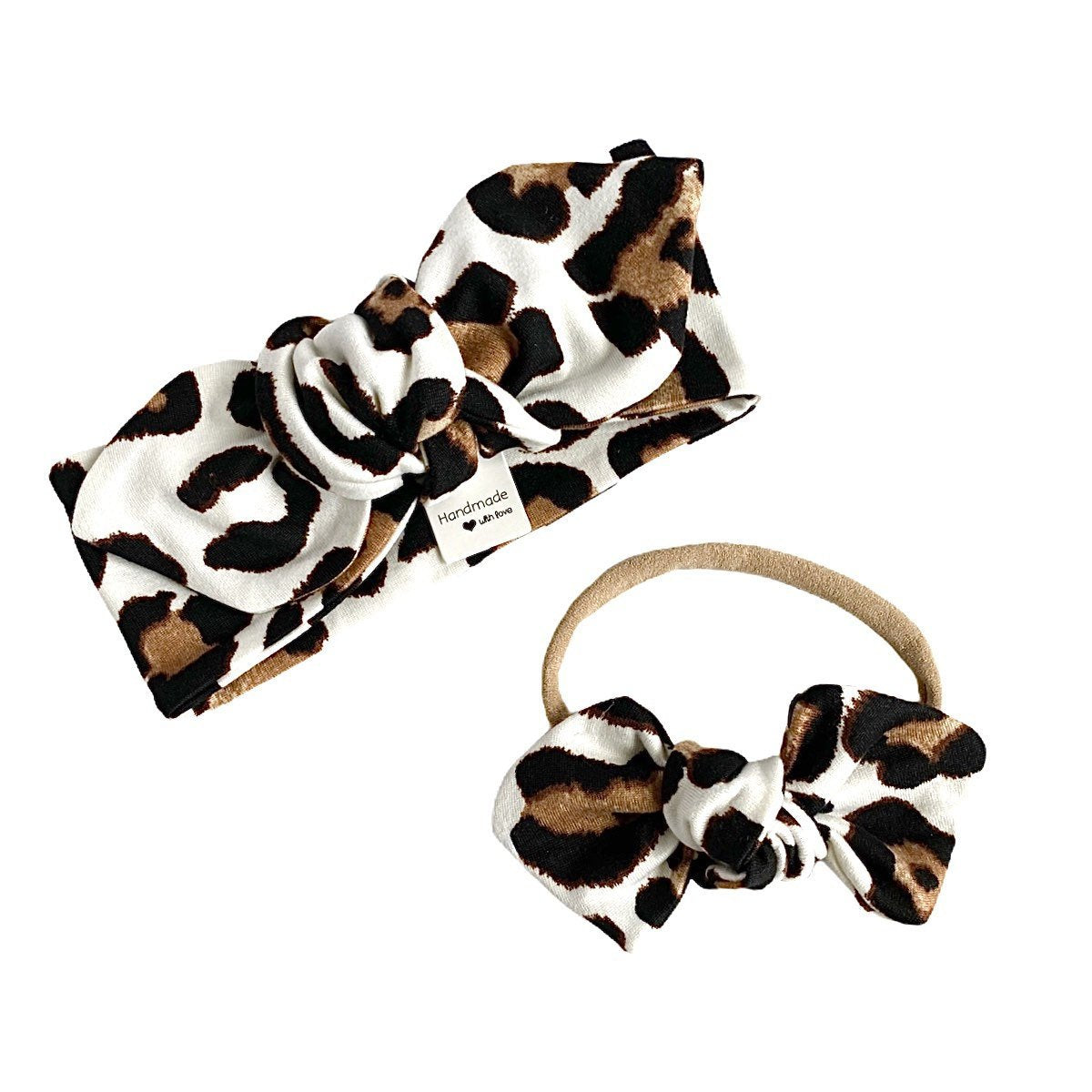 Ivory Leopard Headbands