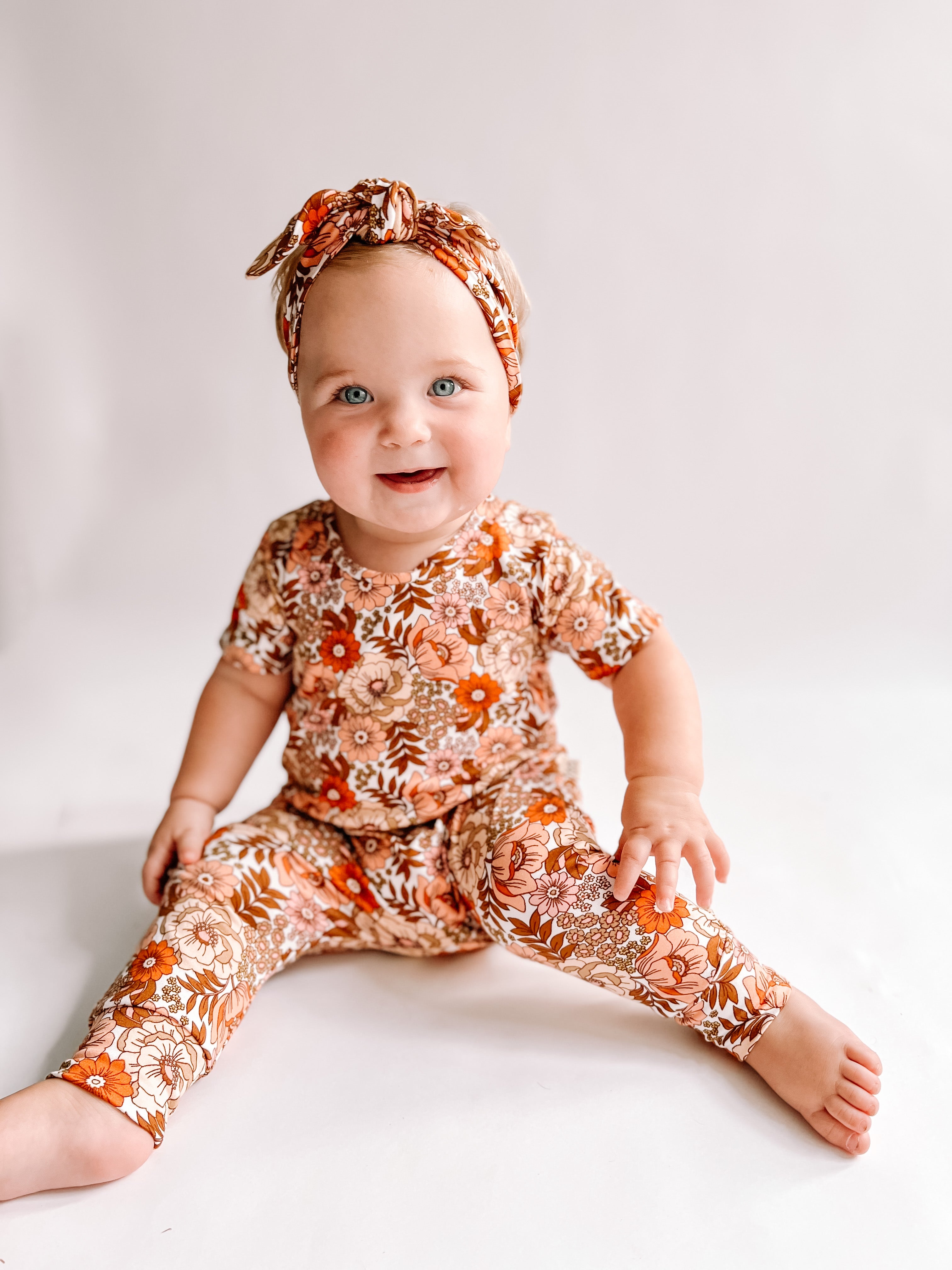 Neutral Boho Floral Harem Romper