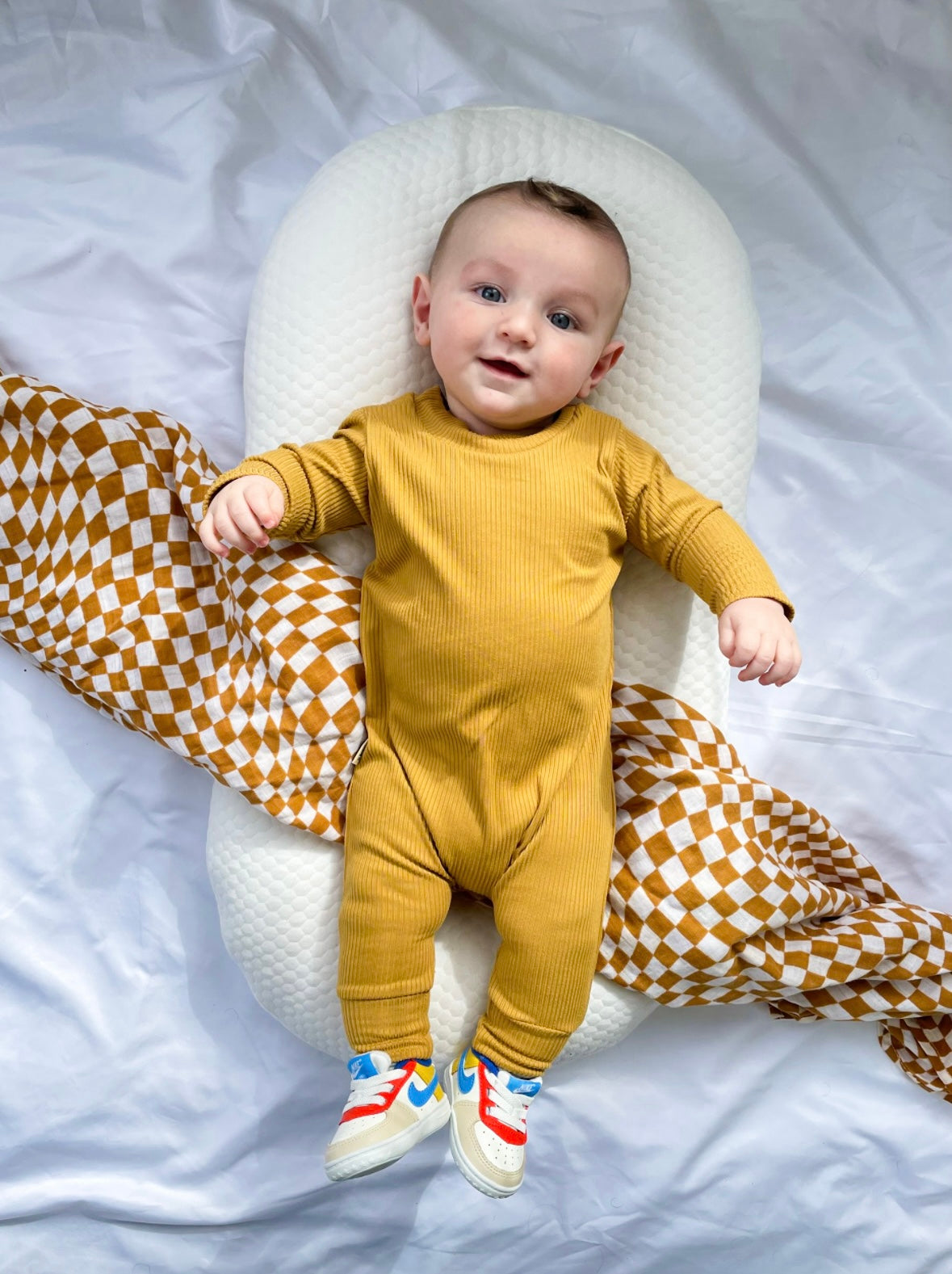 Mustard Ribbed Harem Romper