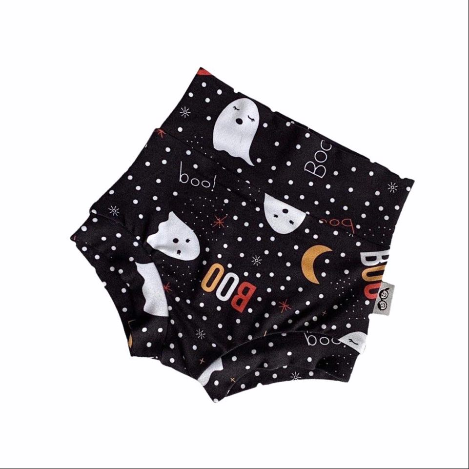 Black & White Polka Dot Ghost Bummies
