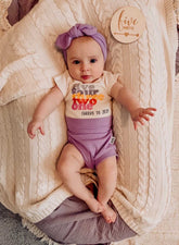 Baby Girl in Lavender Ribbed Bummies