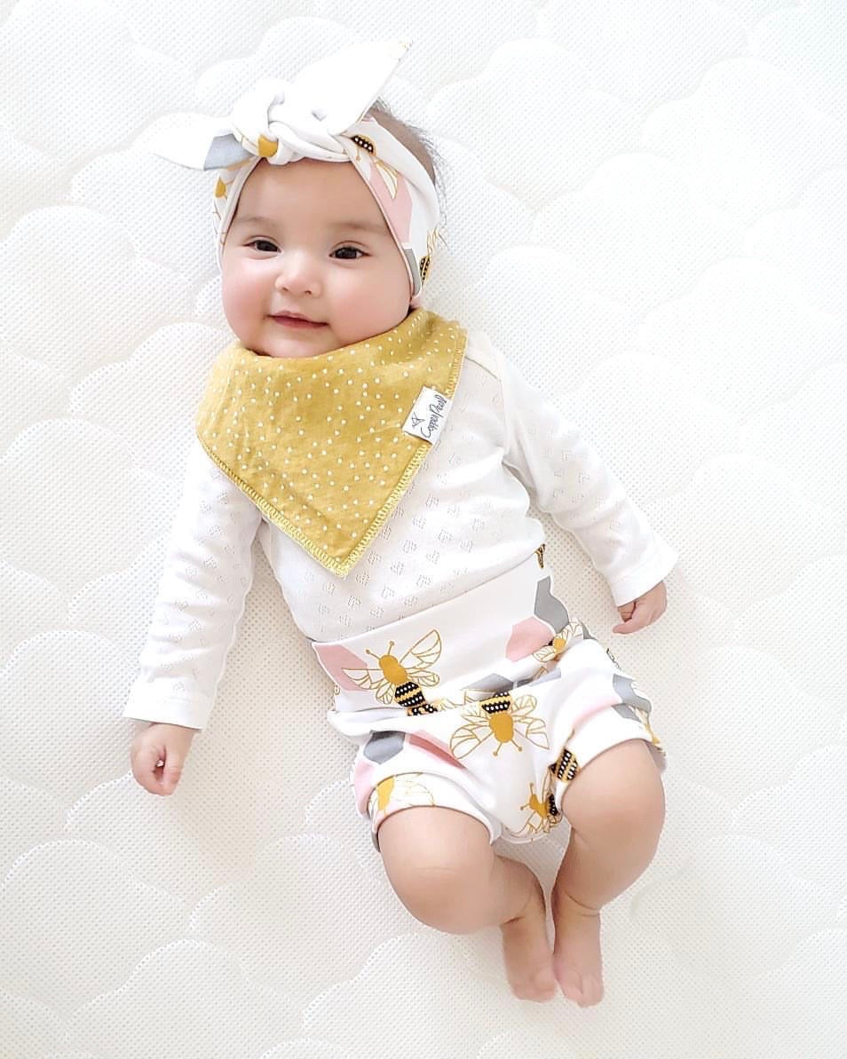 Bee Print Bummies and/or Headbands