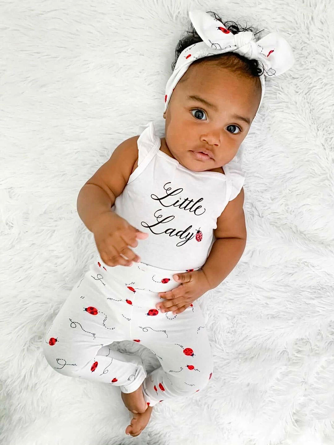 Ladybugs Leggings and Headbands