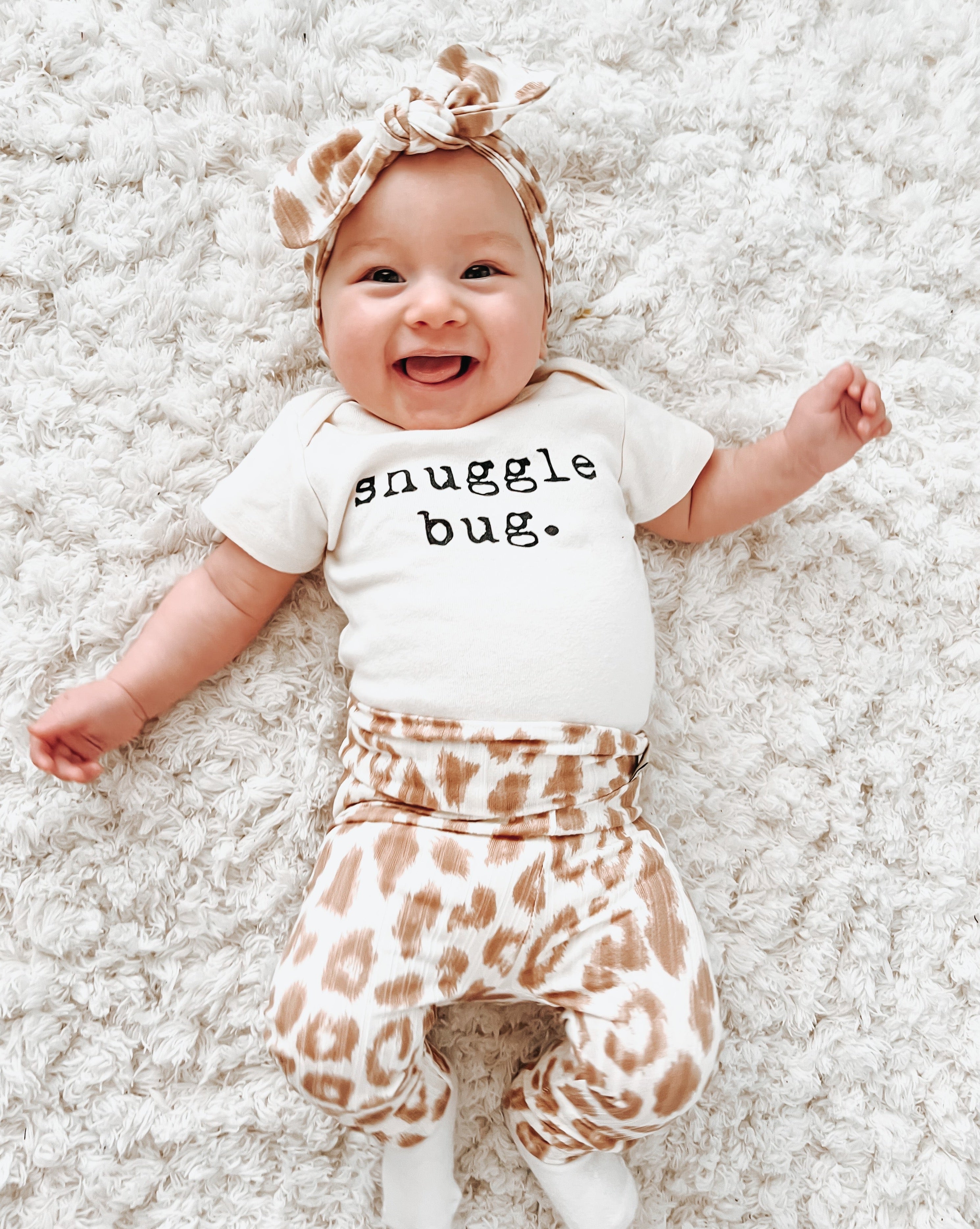 Taupe Cream Leopard Ribbed Leggings