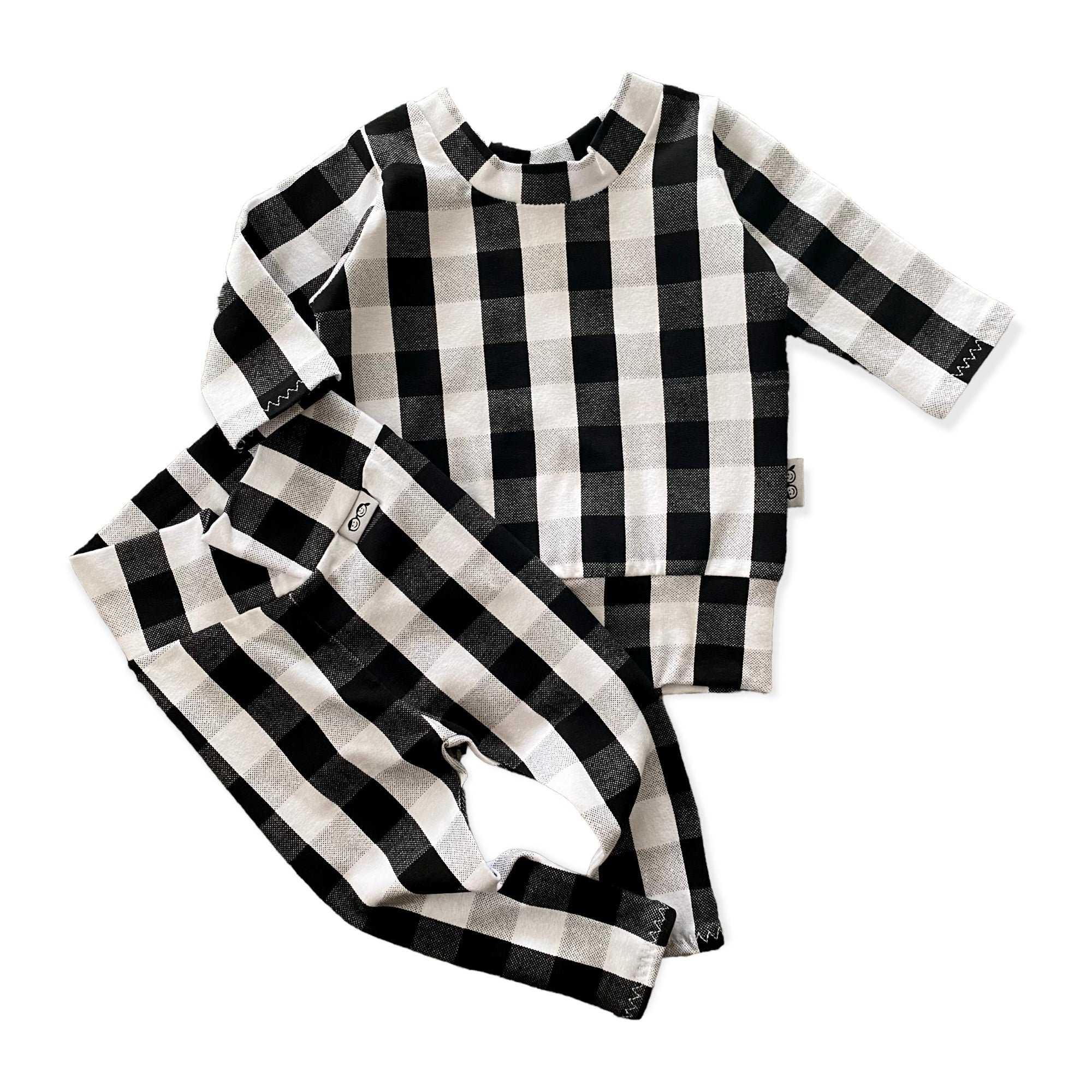 Black and White Plaid Dudis Lounge Set