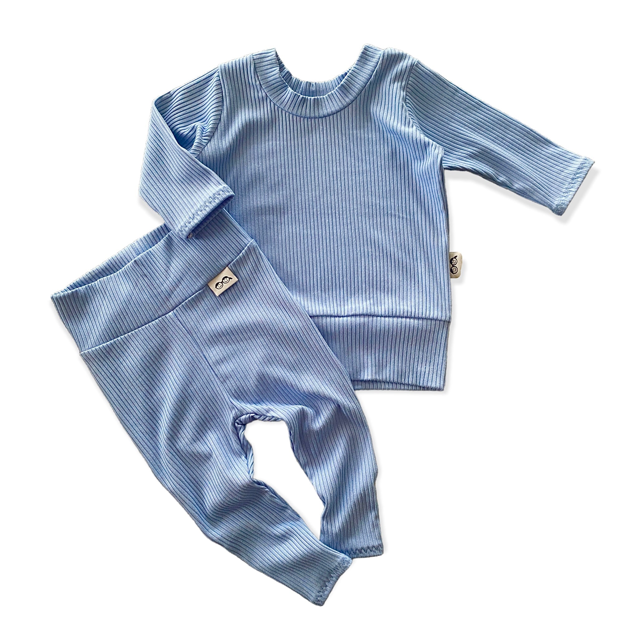 Blue Ribbed Lounge Set