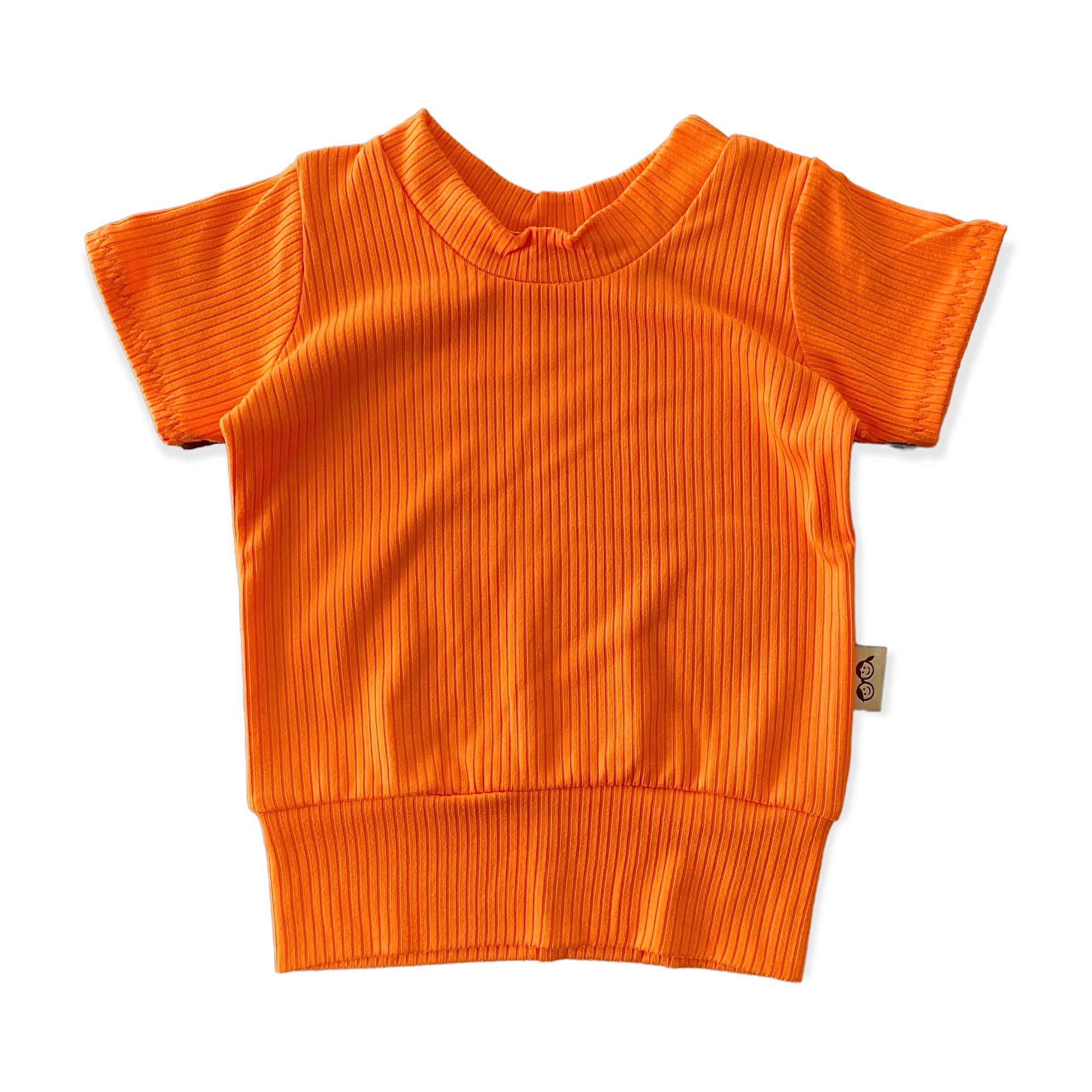 Bright Orange Ribbed Summer Lounge Set