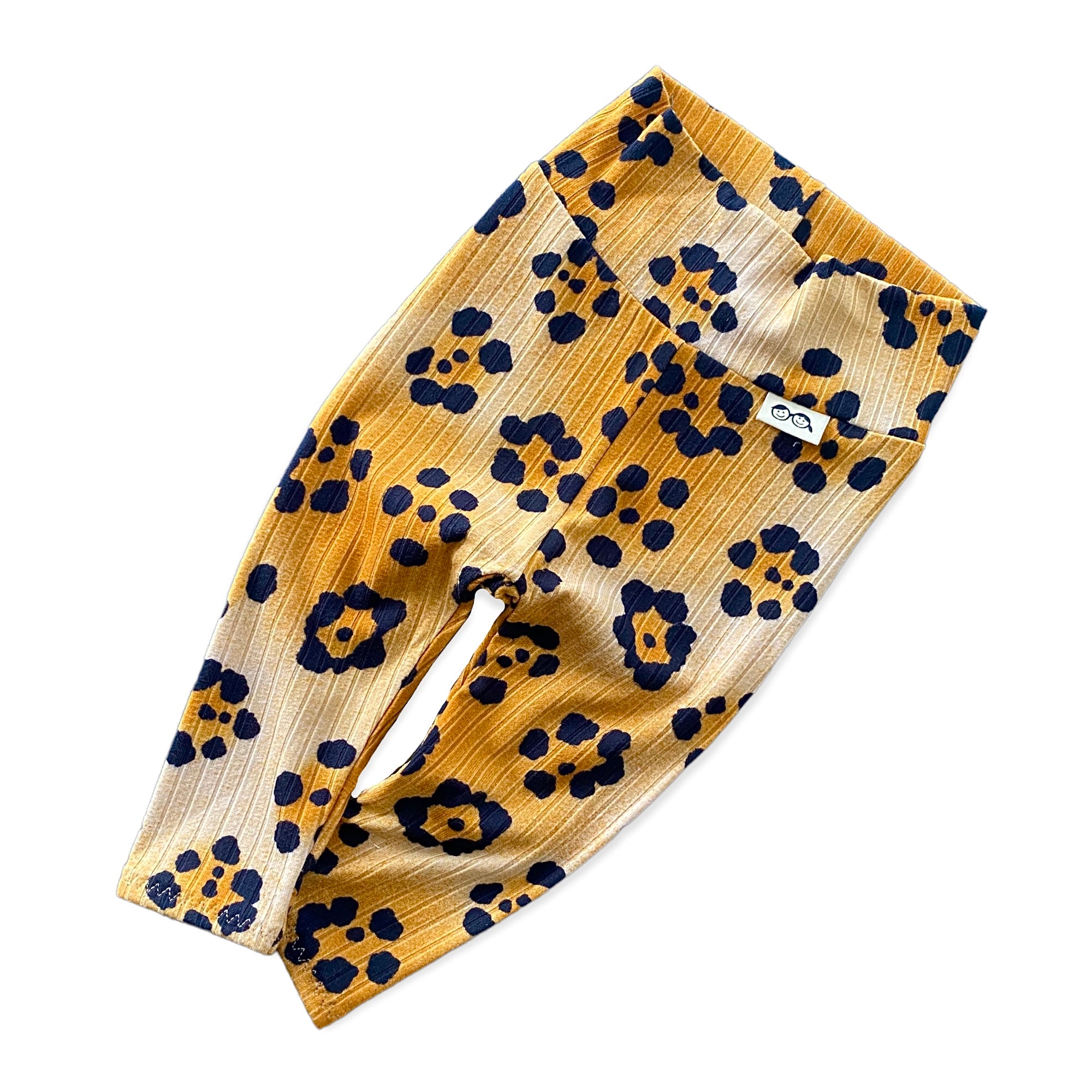 Grey Cheetah Flowers Ribbed Leggings and/or Headbands