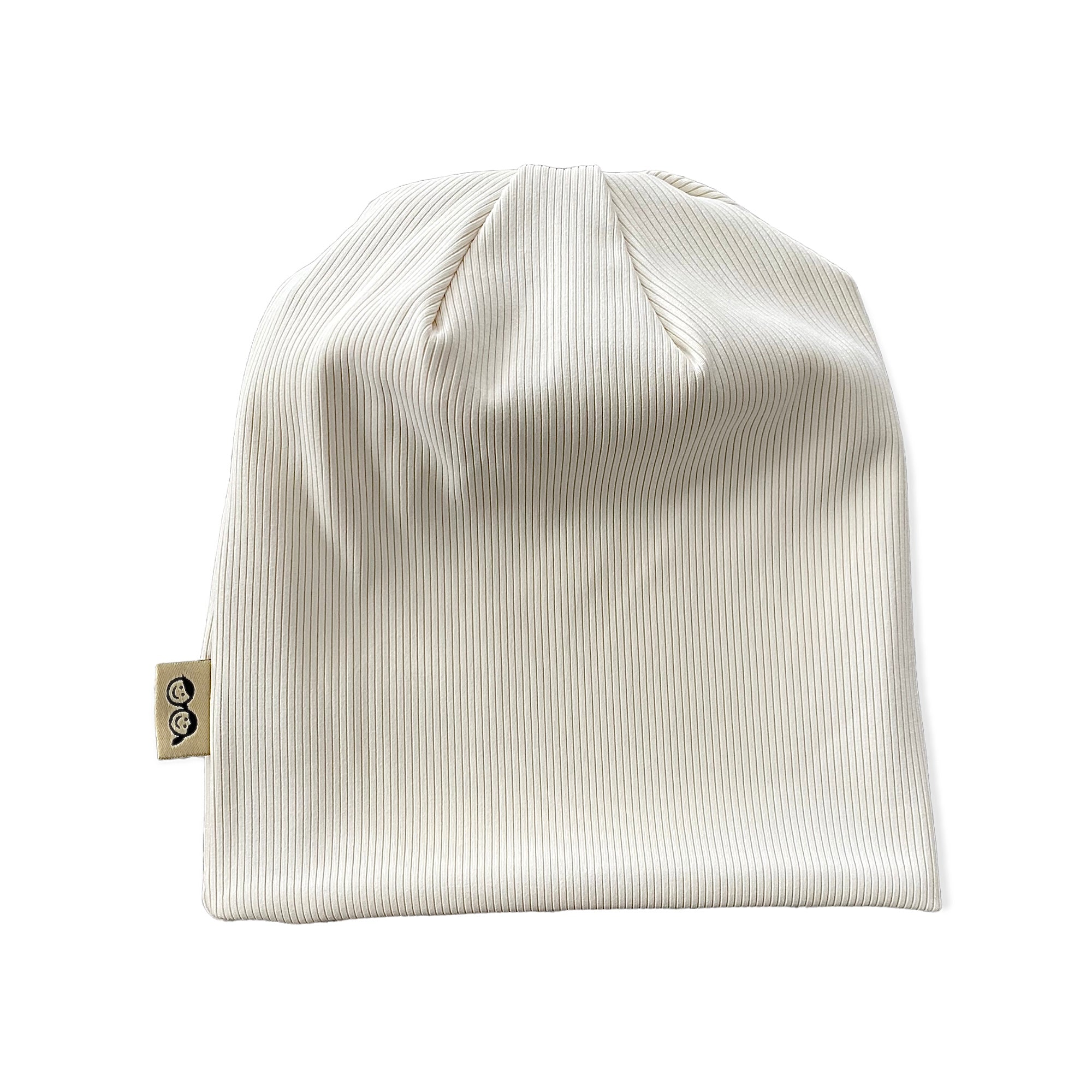 Cream Ribbed Slouchy Beanie and Infinity Scarf