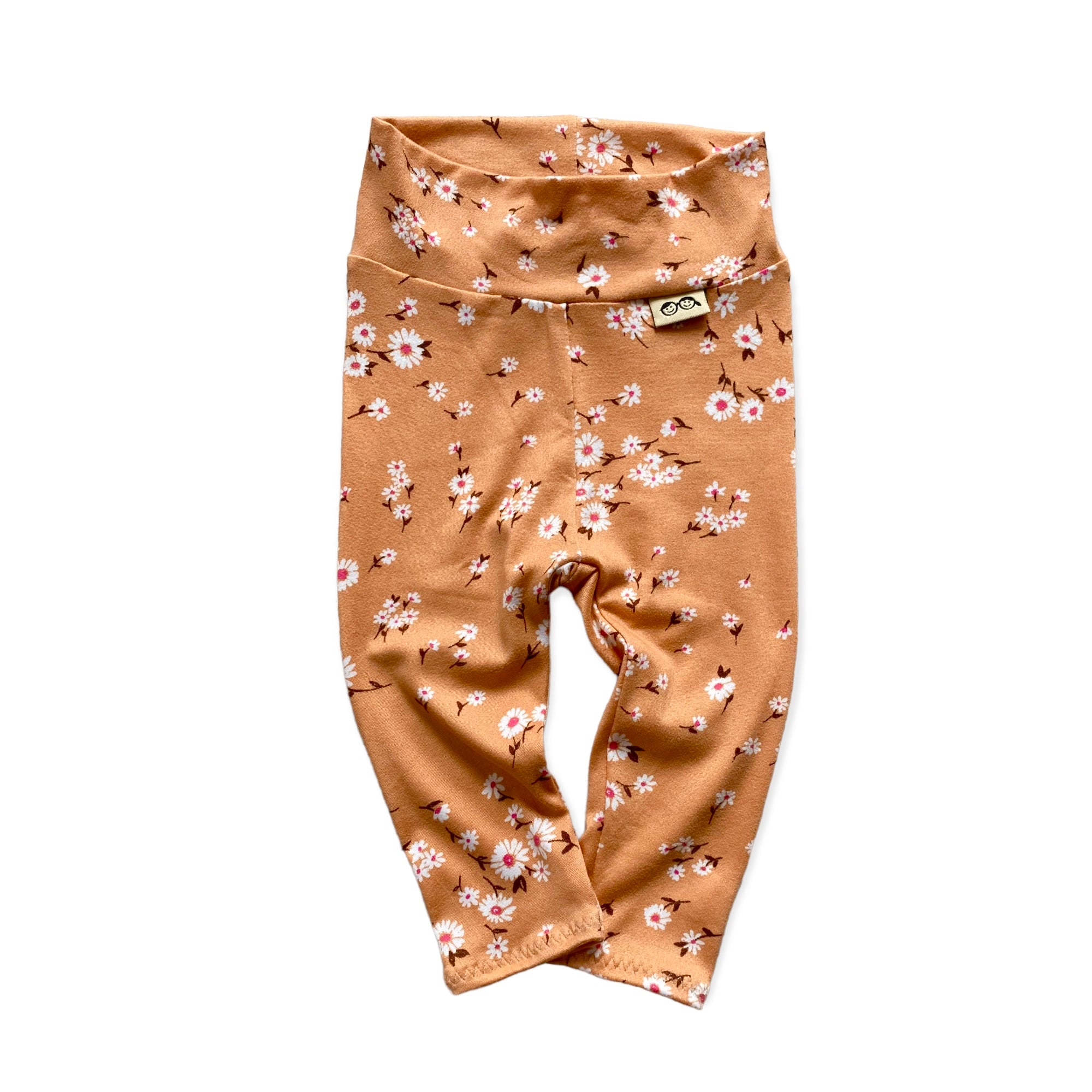 Field of Daises on Camel Leggings