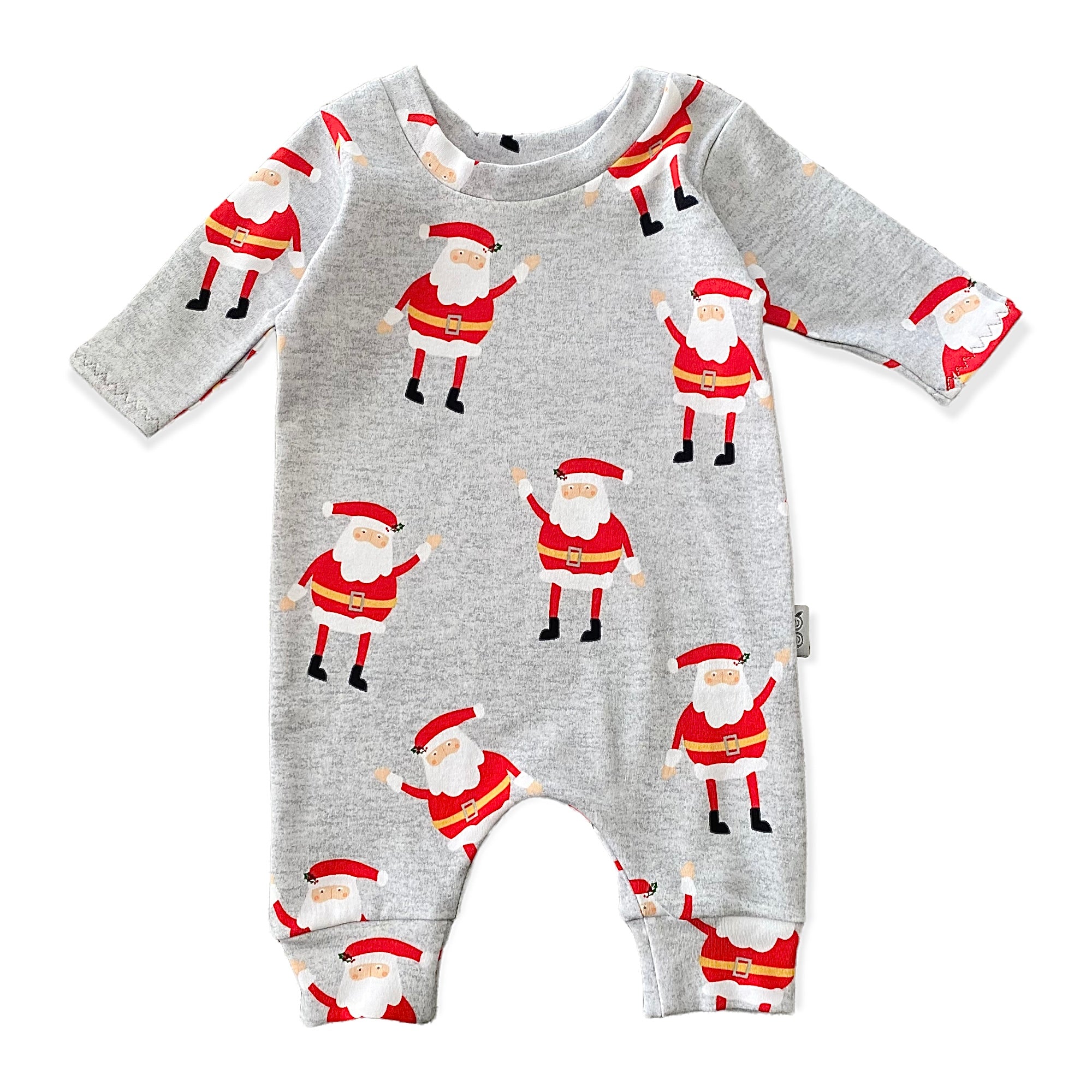 Happy Santa Harem Long-Sleeve Romper