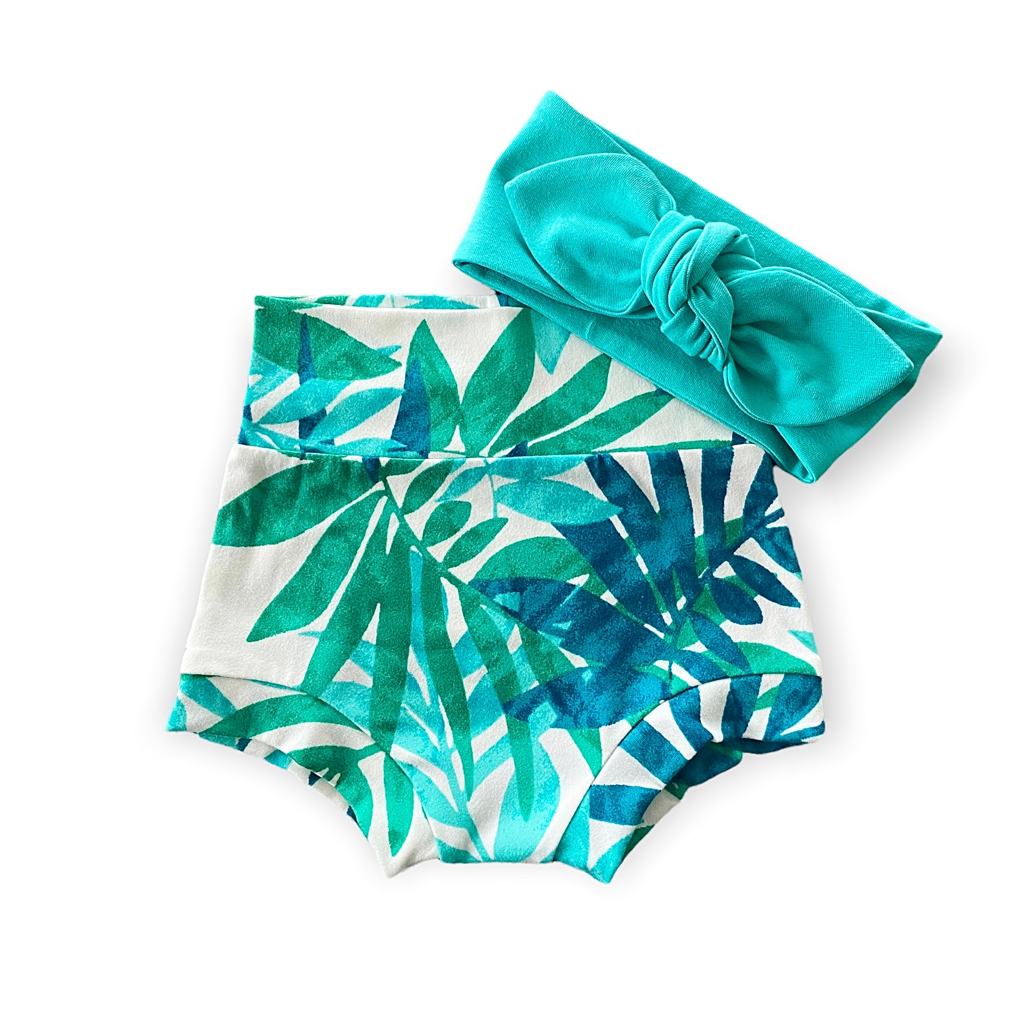 Hawaii Teal Bummies Mix and Match Bummies with Teal Headband
