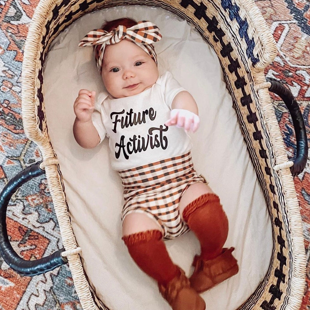Fall Gingham Bummies and/or Headbands
