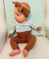 Baby Girl in Mocha Leggings