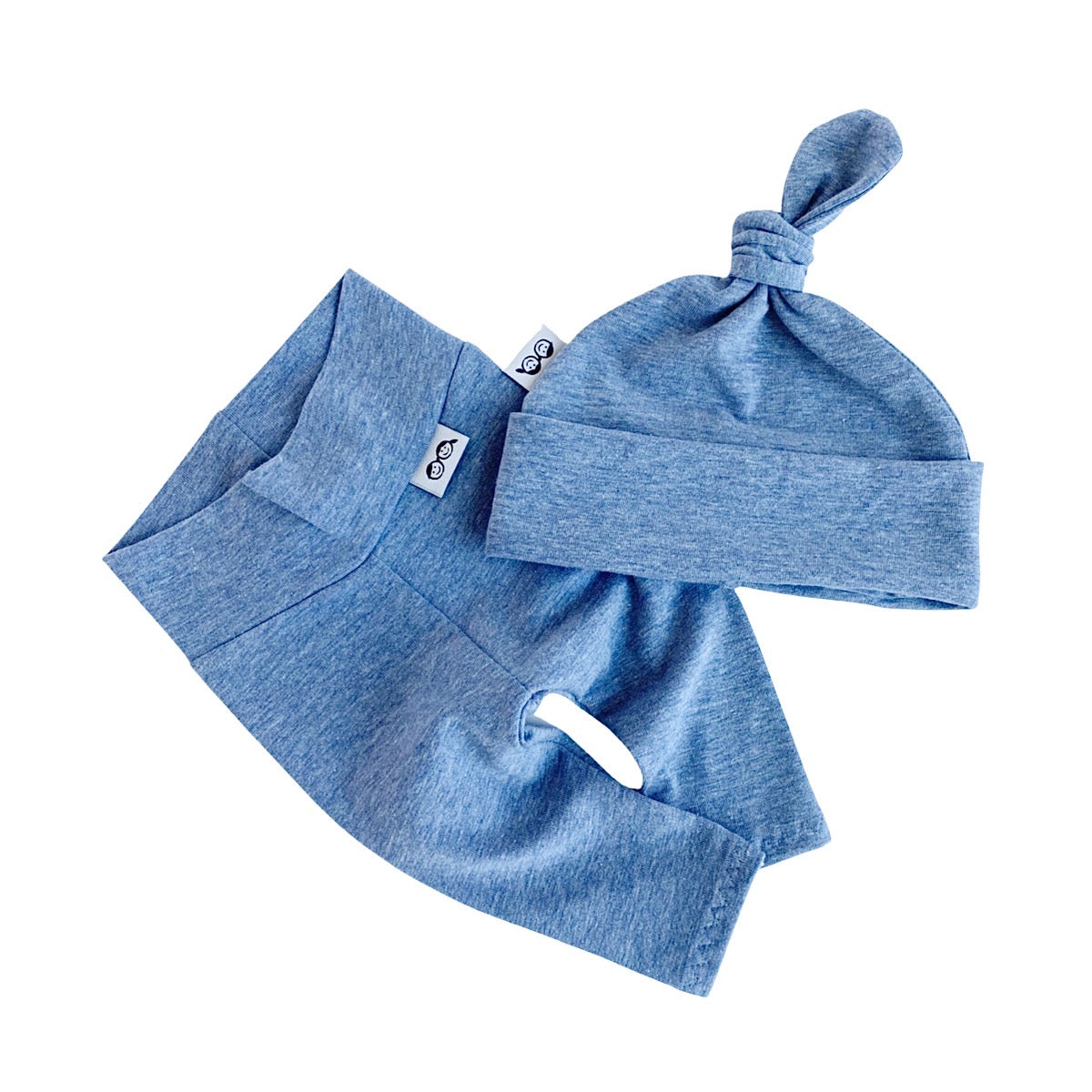 Jeans Blue Jersey Leggings and/or Beanie Knot Hat