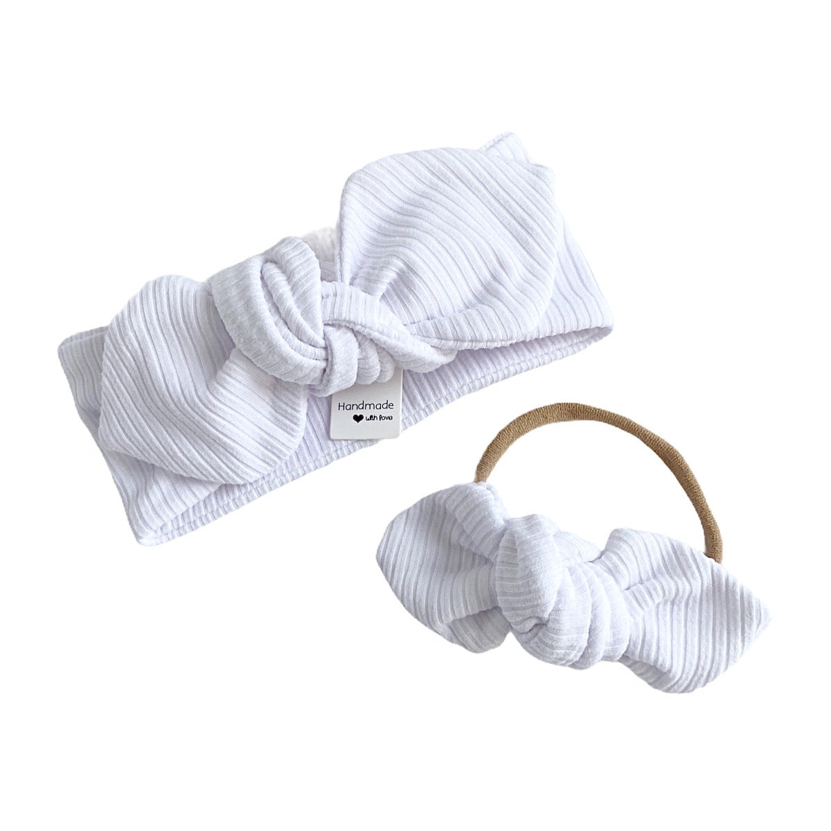 White Rib Leggings and/or Headband