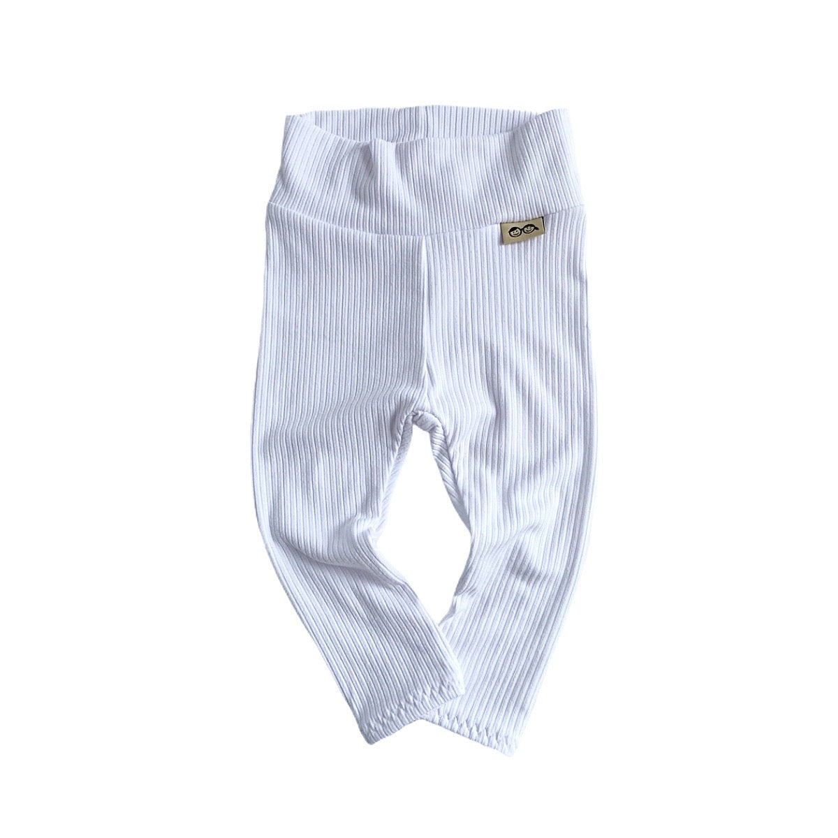 White Rib Leggings