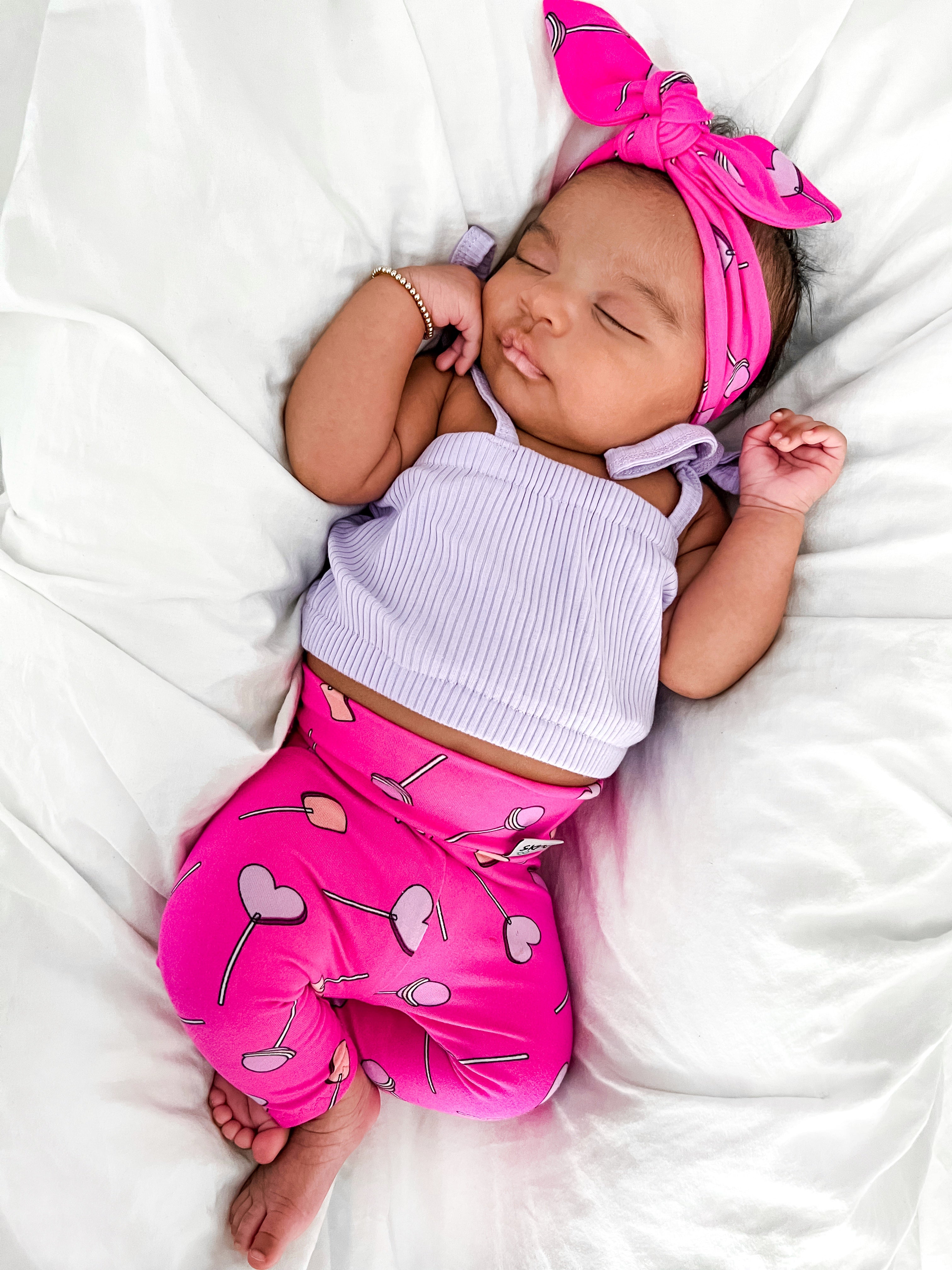 Lollipops on Pink Leggings