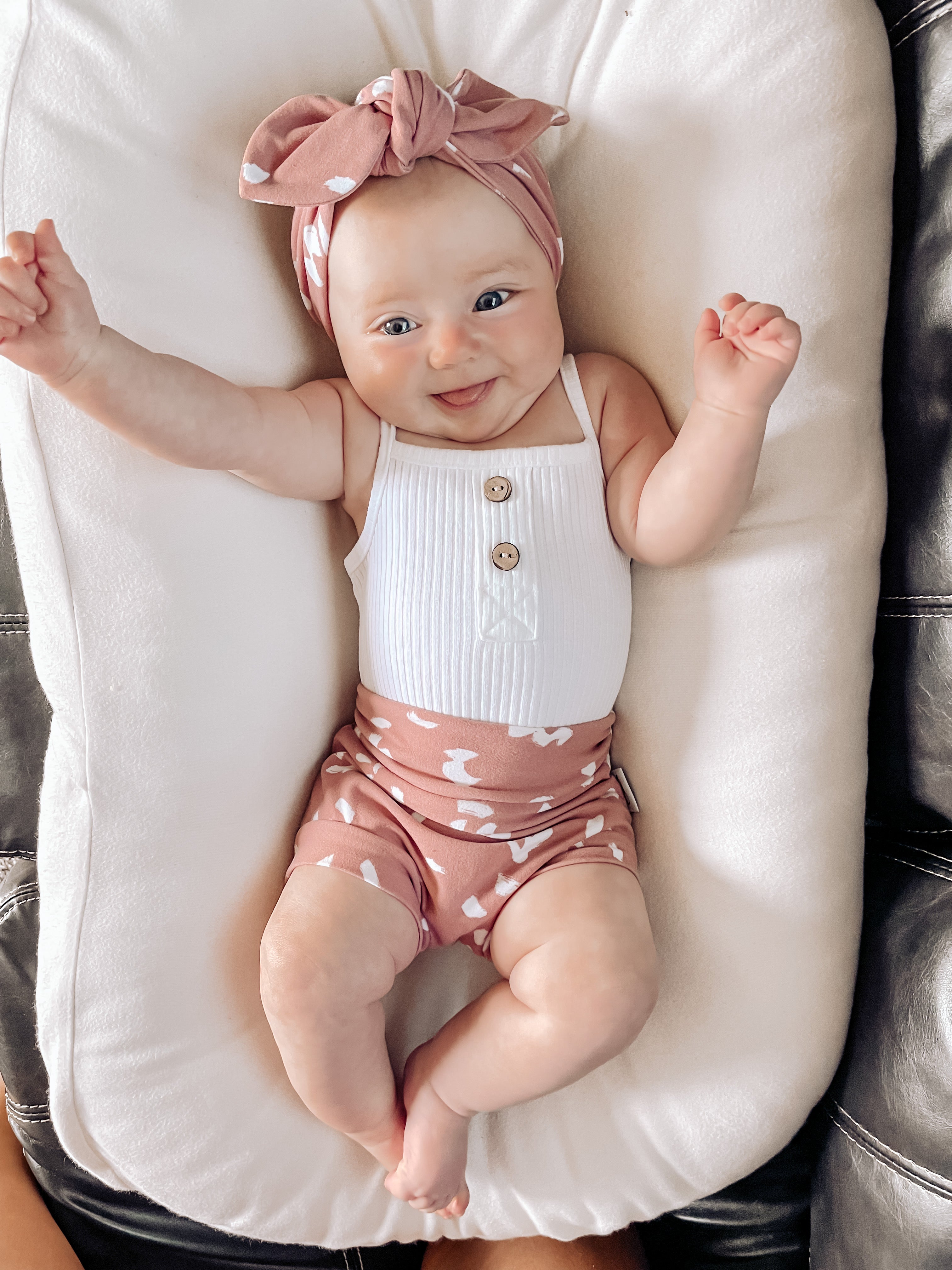 Dusty Mauve Spaced Cheetah Spot Bummies and/or Headbands