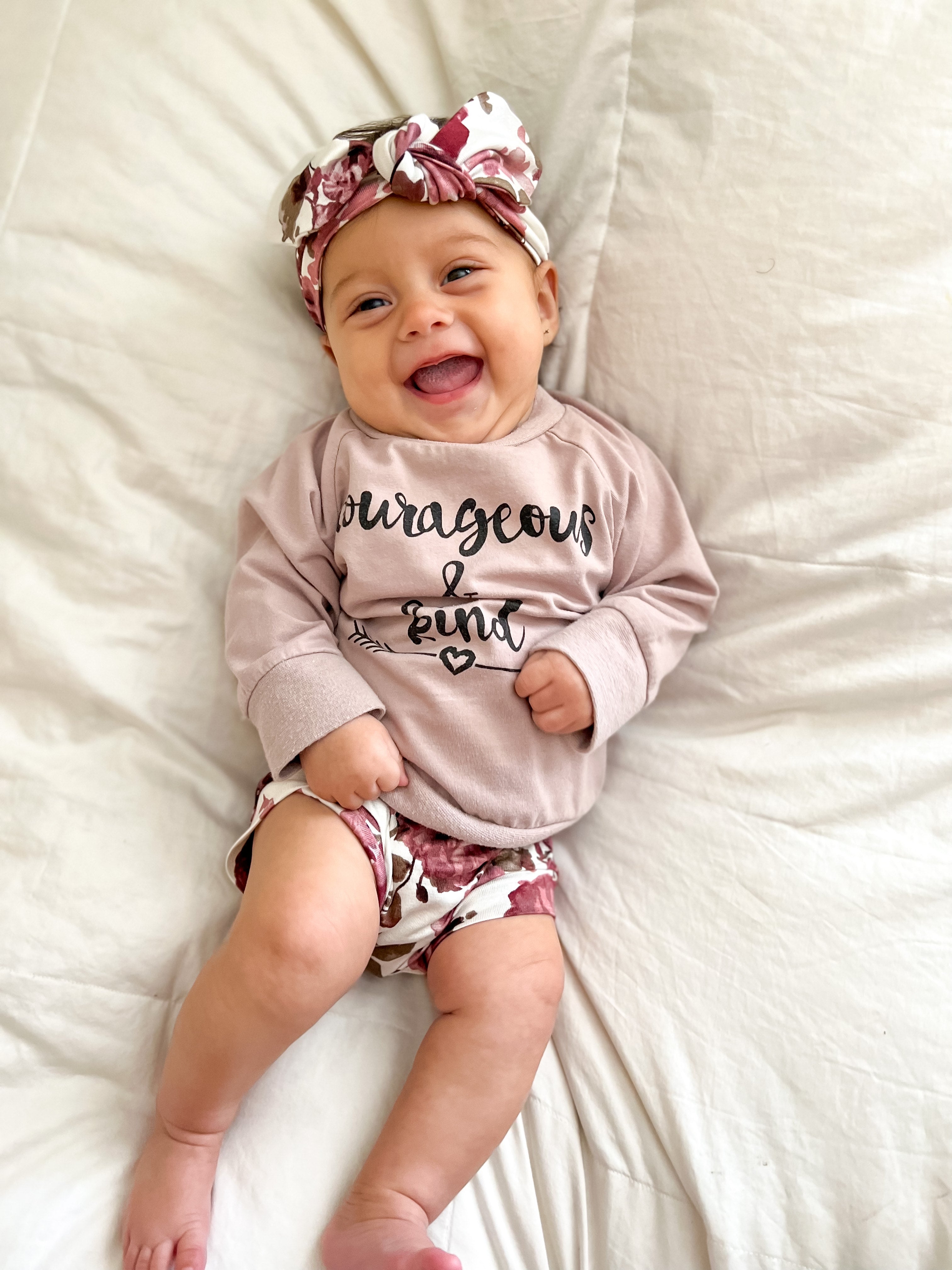 Vintage Florals on White Bummies and/or Headbands