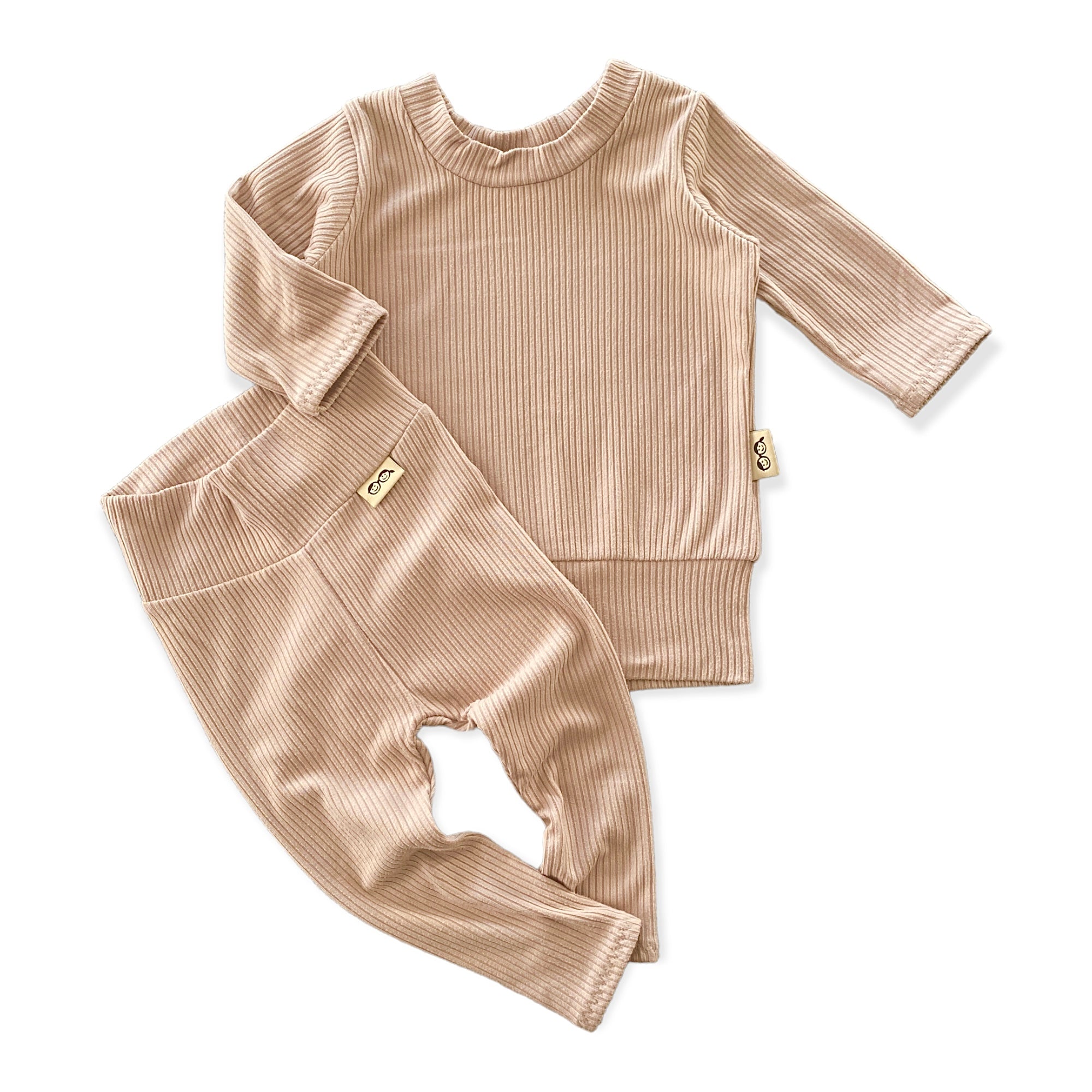 Latte Ribbed Lounge Set
