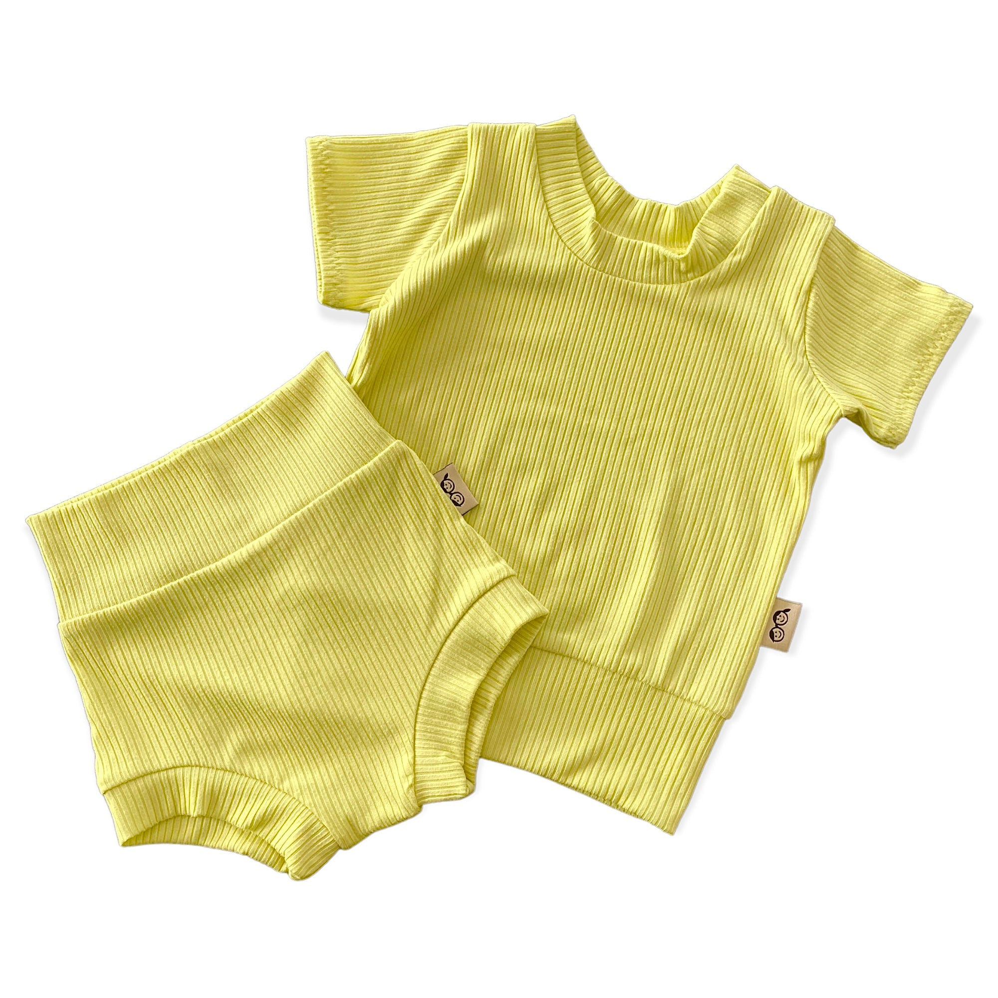 Lime Ribbed Summer Lounge Set