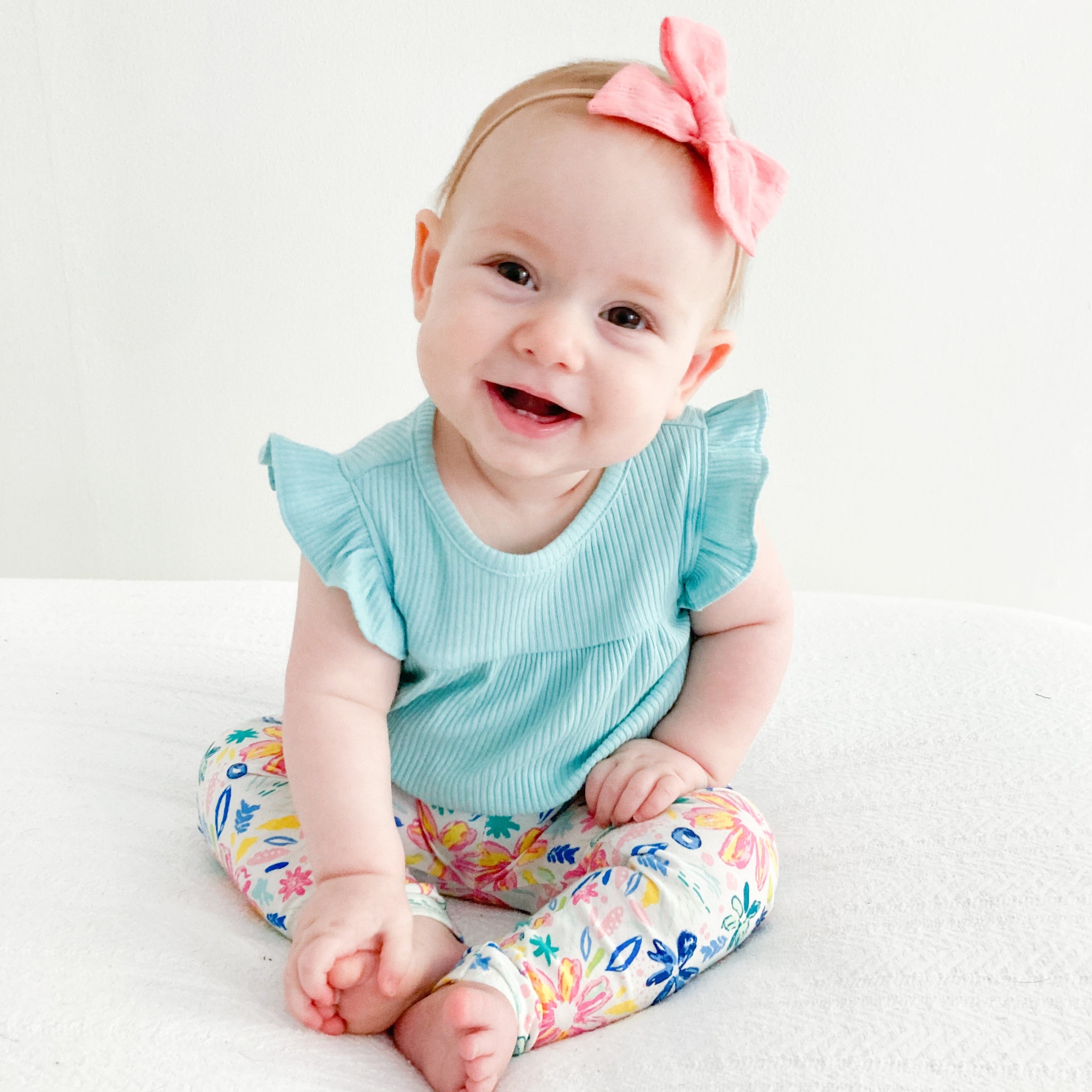 Colorful Flower Art Leggings and/or Headbands