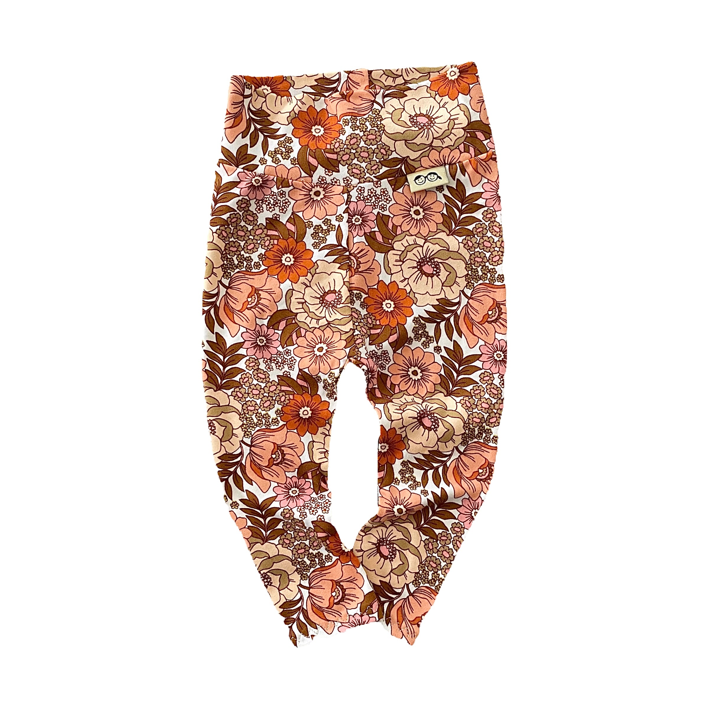 Neutral Boho Floral Leggings