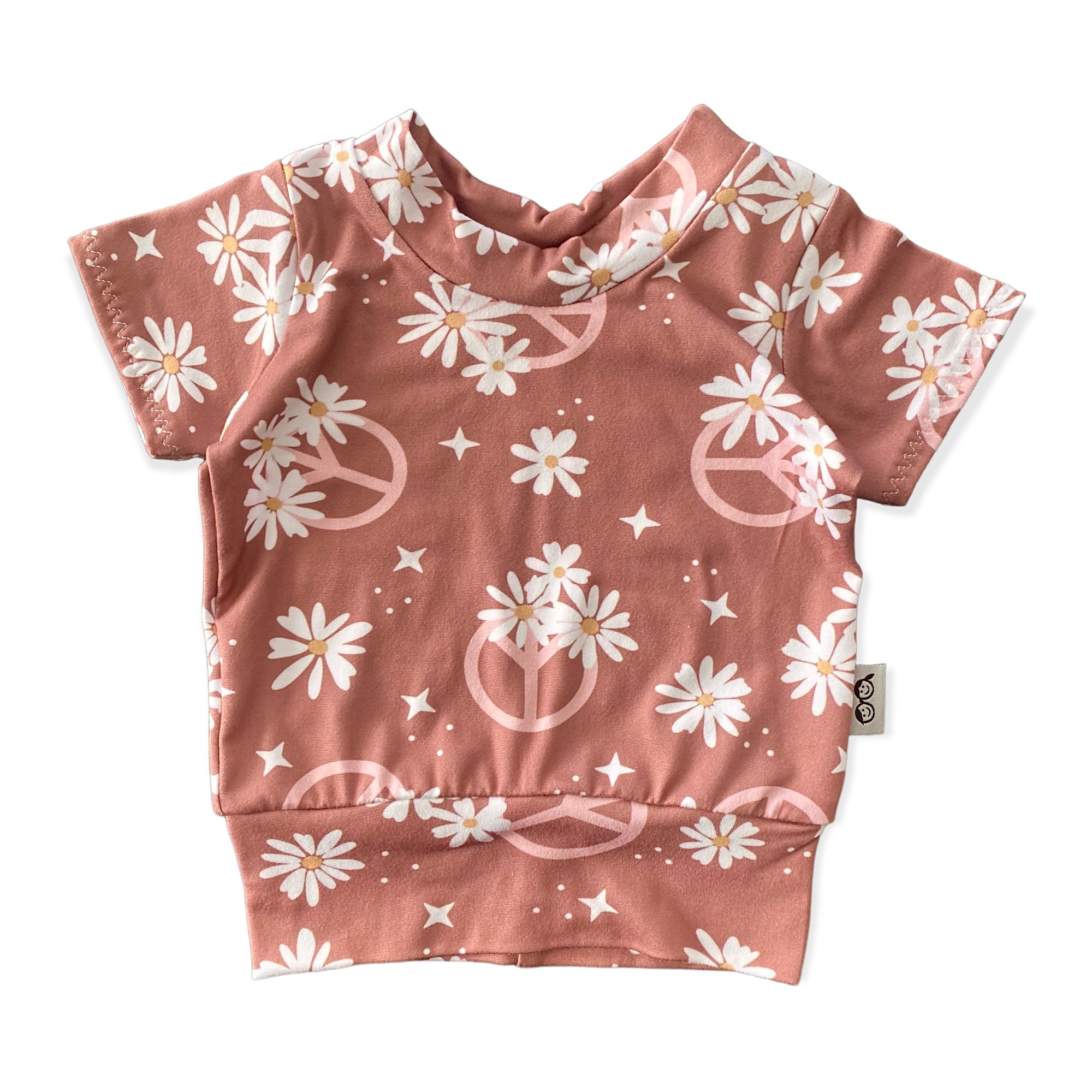 Peace Sign Floral Mauve Summer Lounge Set