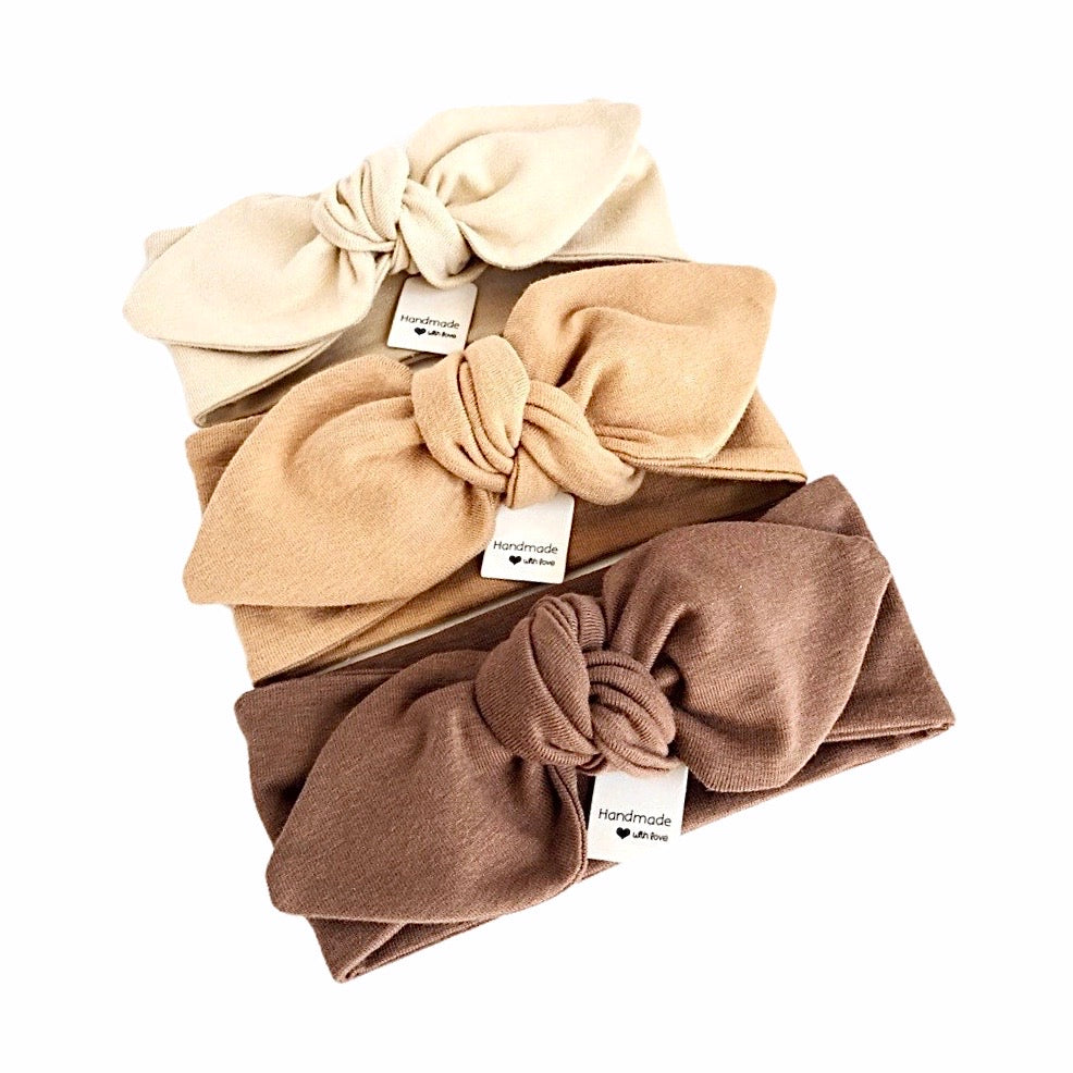 Champagne, Camel, Mocha - Top Knot Headbands