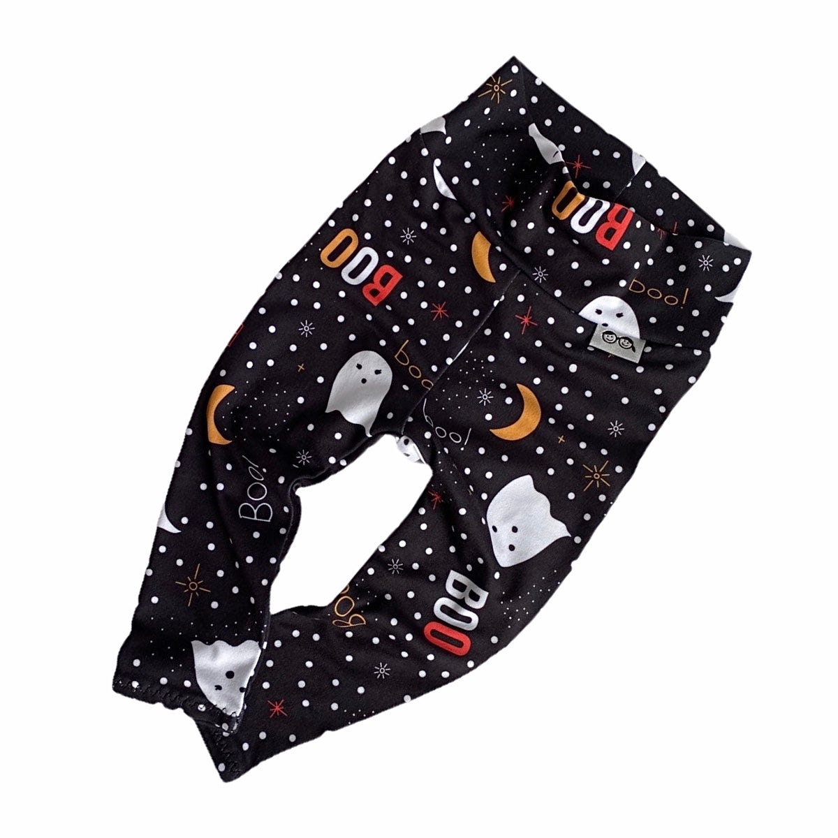 Black & White Polka Dot Ghost Leggings
