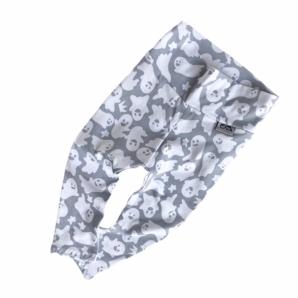 Grey and White Tossed Ghosts Leggings