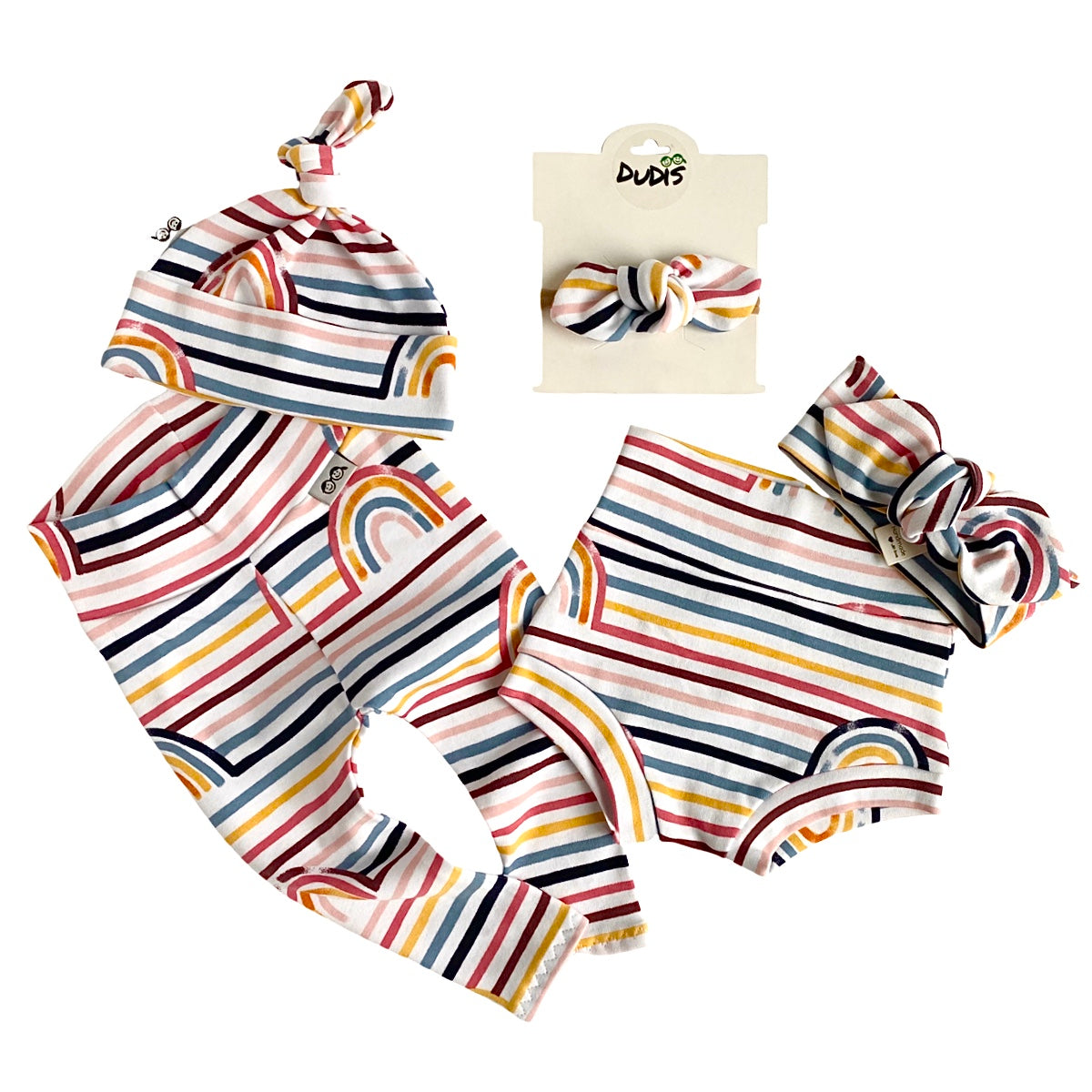 Rainbows Stripes Leggings and/or Beanie Knot Hat