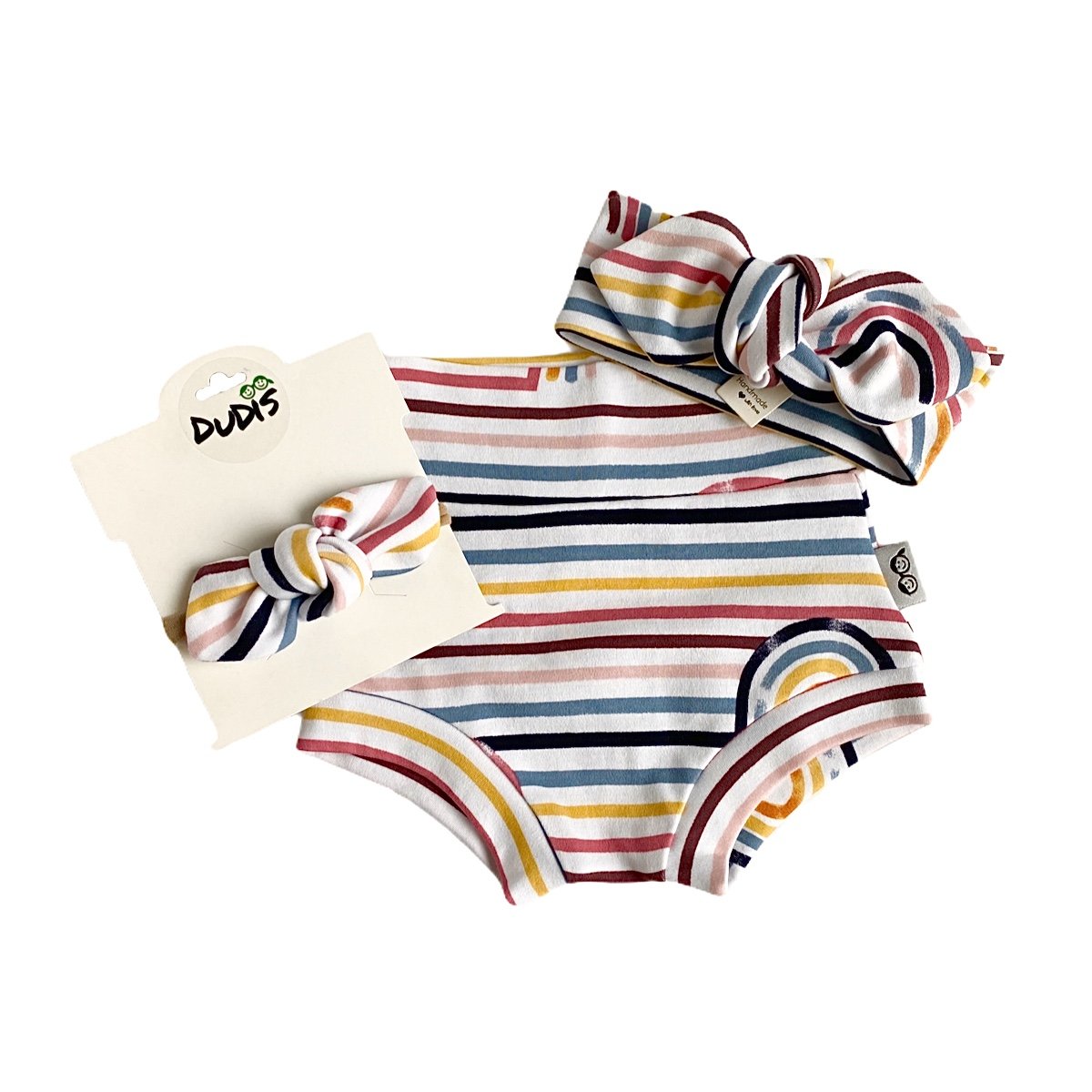 Rainbows Stripes Bummies and/or Headbands