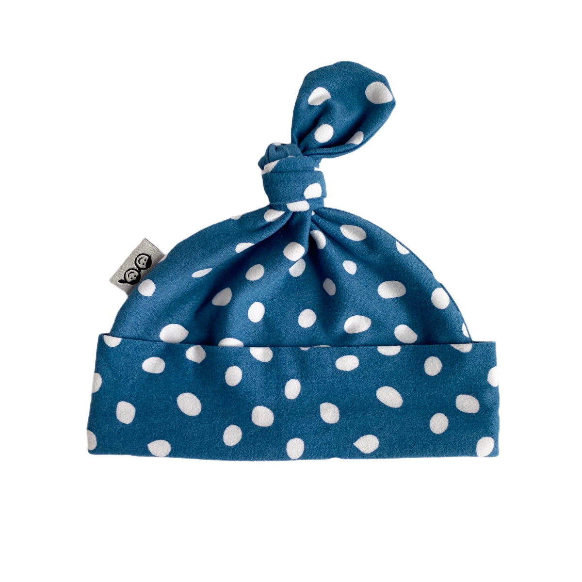 Blue White Abstract Dots Leggings and/or Beanie Knot Hat