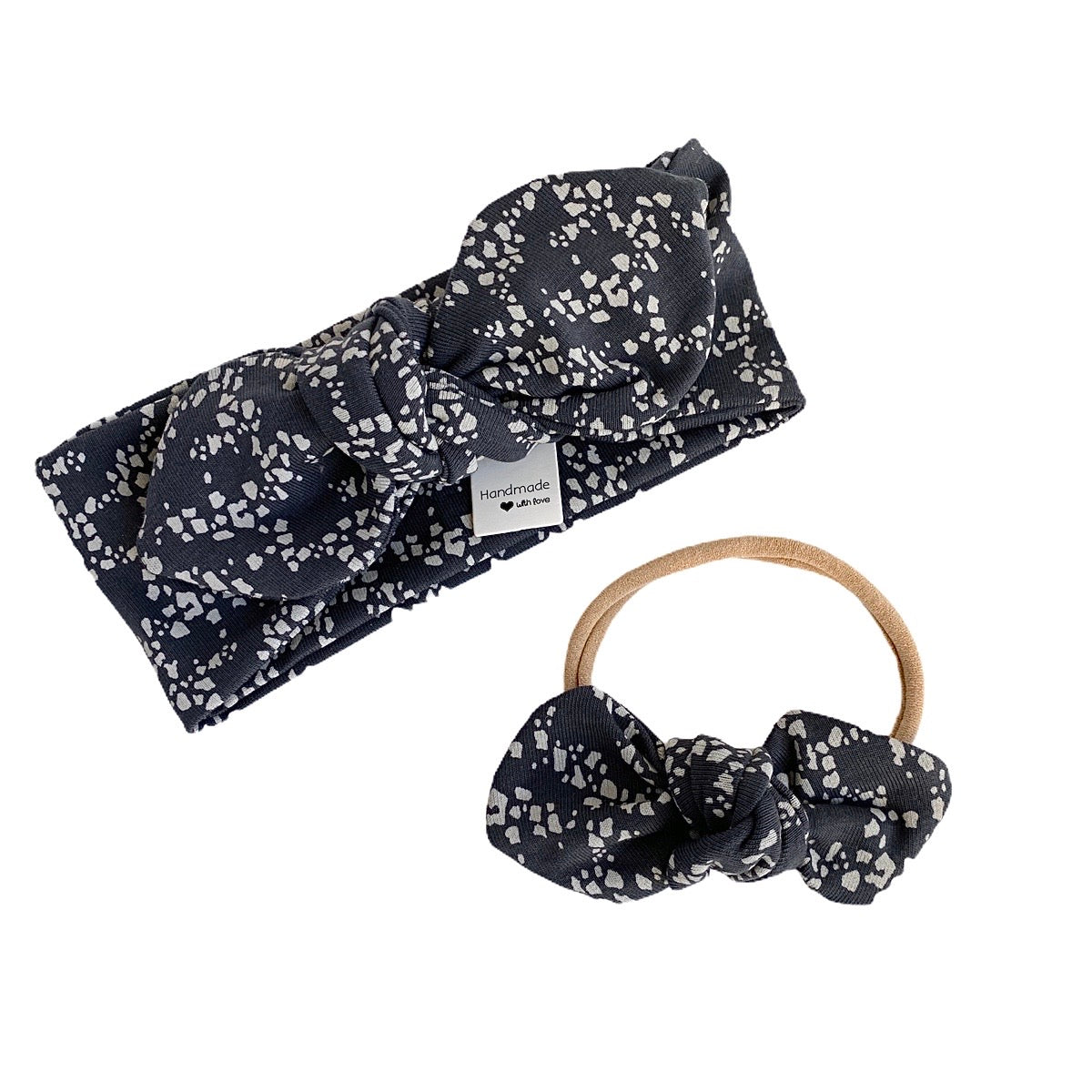 Messy Dots on Charcoal Leggings and/or Headbands