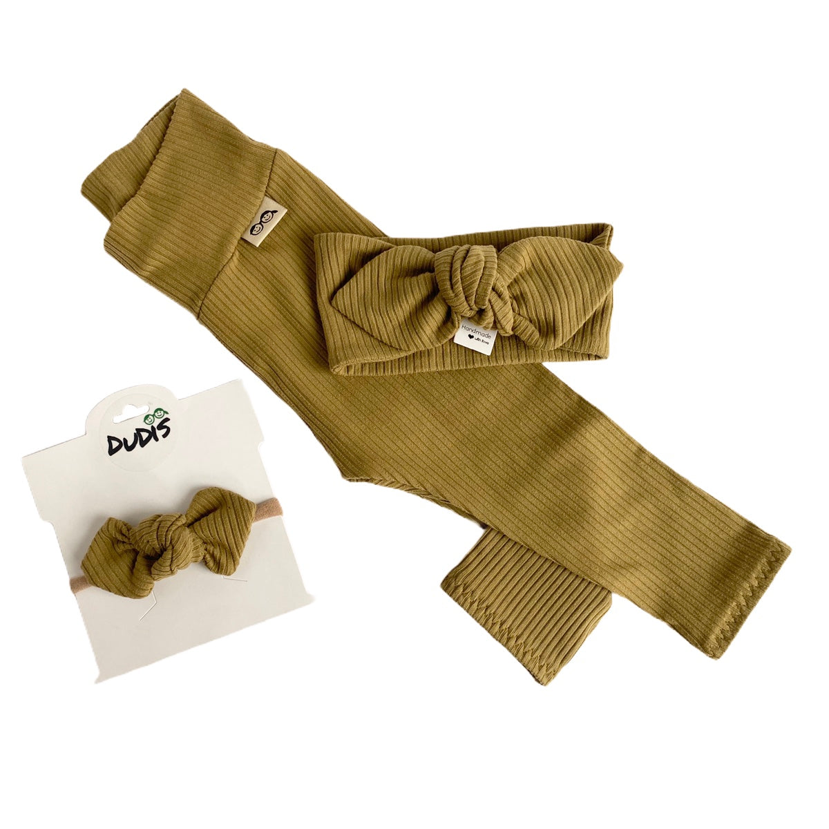 Vintage Olive Rib Leggings and/or Headbands