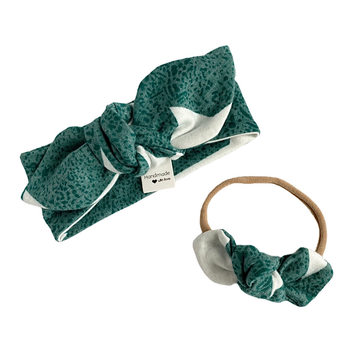 White Stars on Myrtle Pebble Headbands