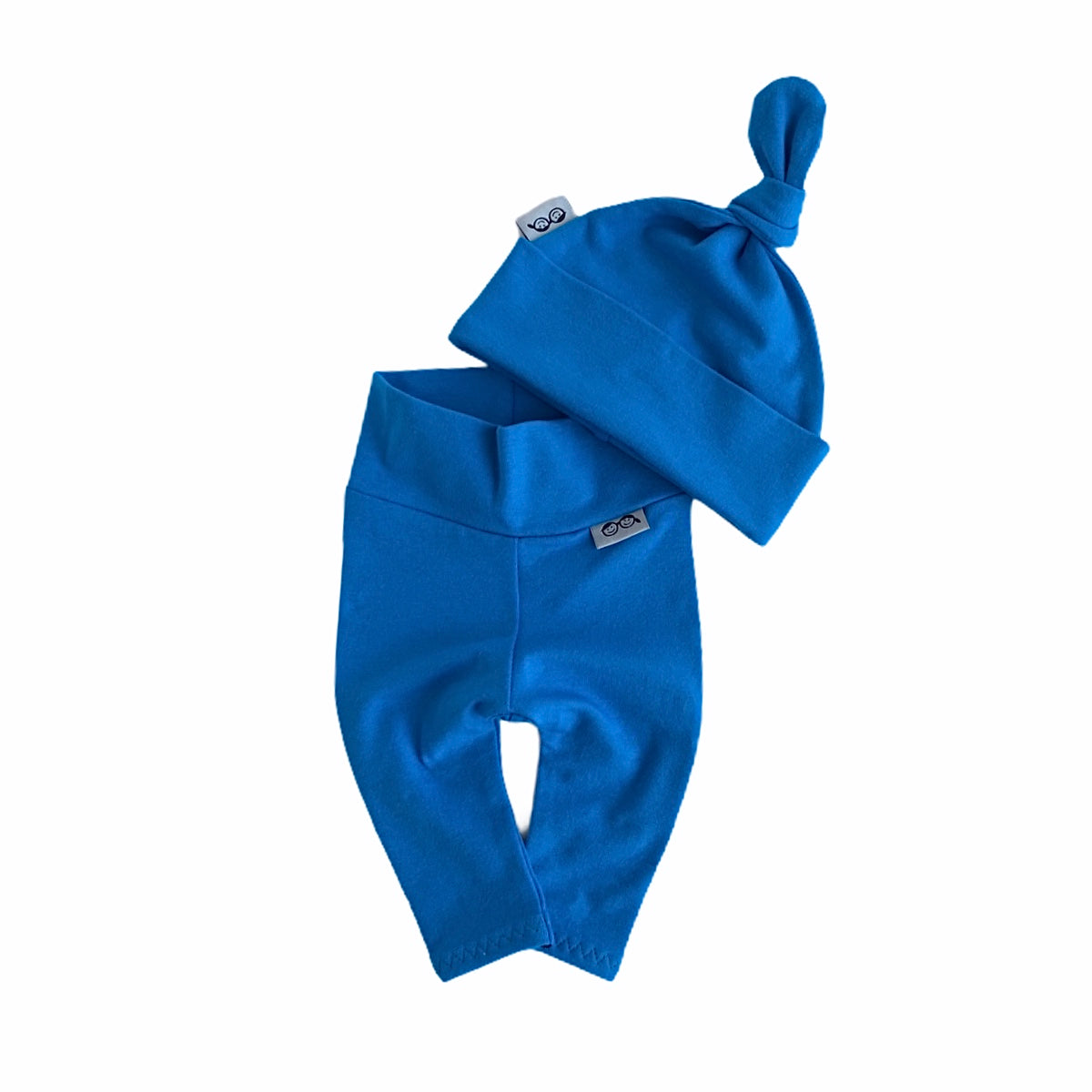 Bright Blue Leggings and/or Beanie Knot Hat