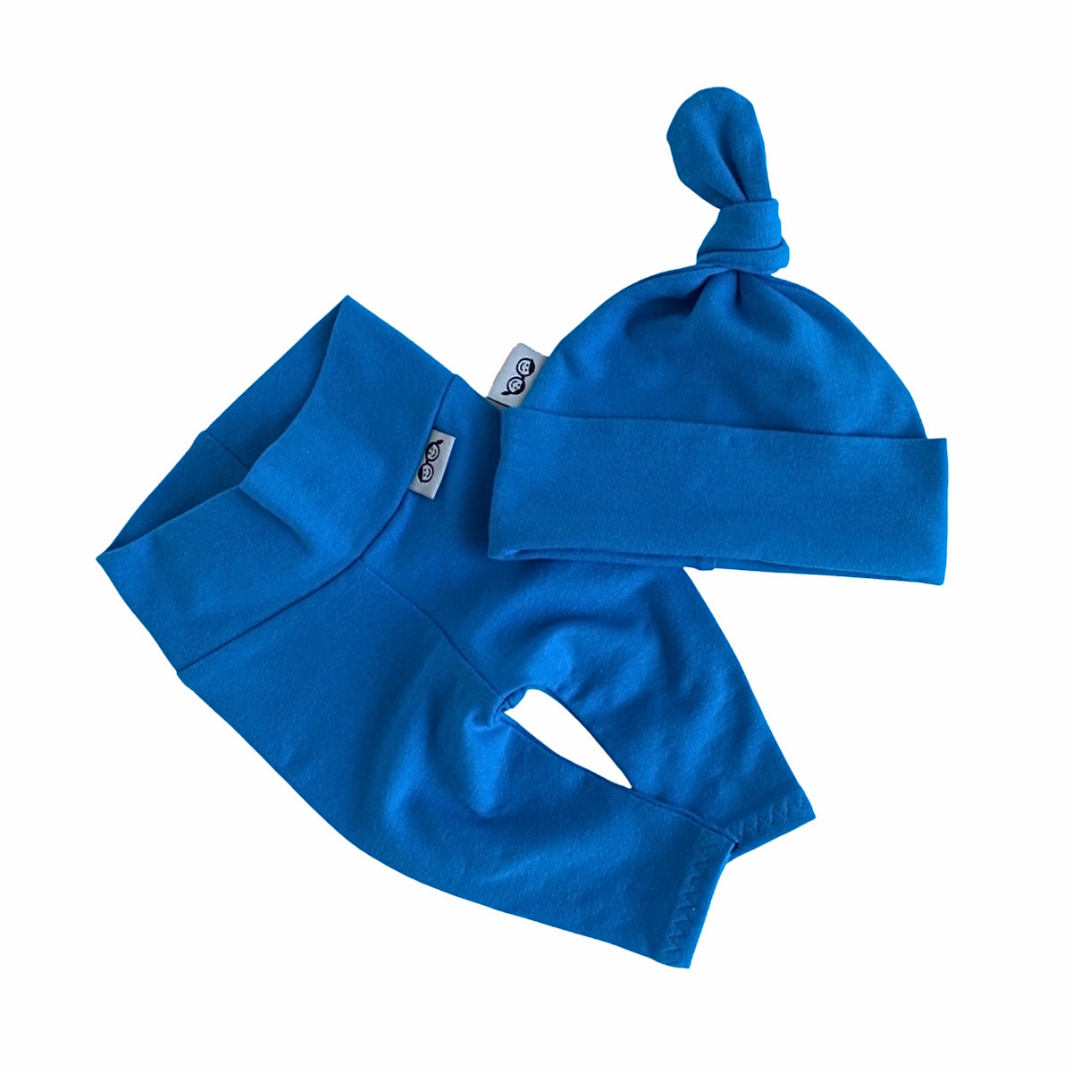 Bright Blue Leggings and/or Beanie Knot Hat