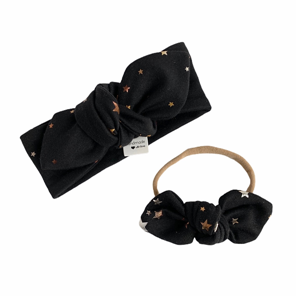 Foil Stars on Black Headbands