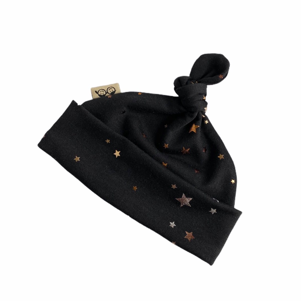 Foil Stars on Black Leggings and/or Knot Beanie Hat