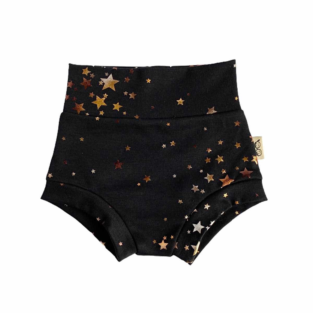 Foil Stars on Black Bummies