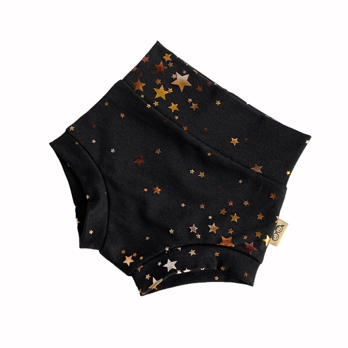 Foil Stars on Black Bummies