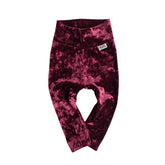 Burgundy Velvet Leggings