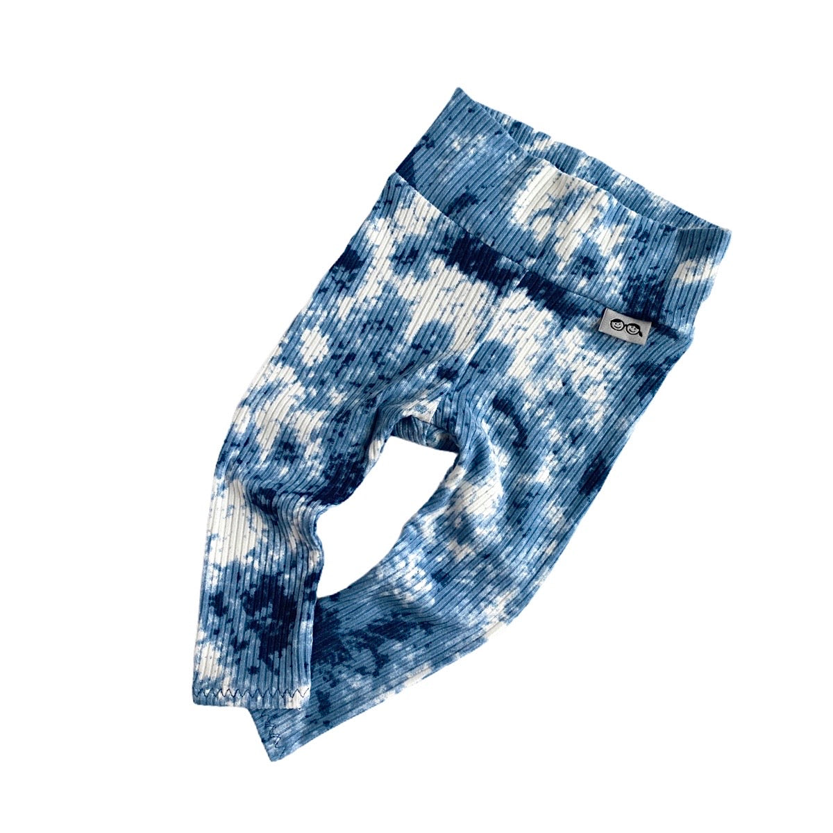 Denim Tie Dye Rib Leggings and/or Knot Beanie Hat