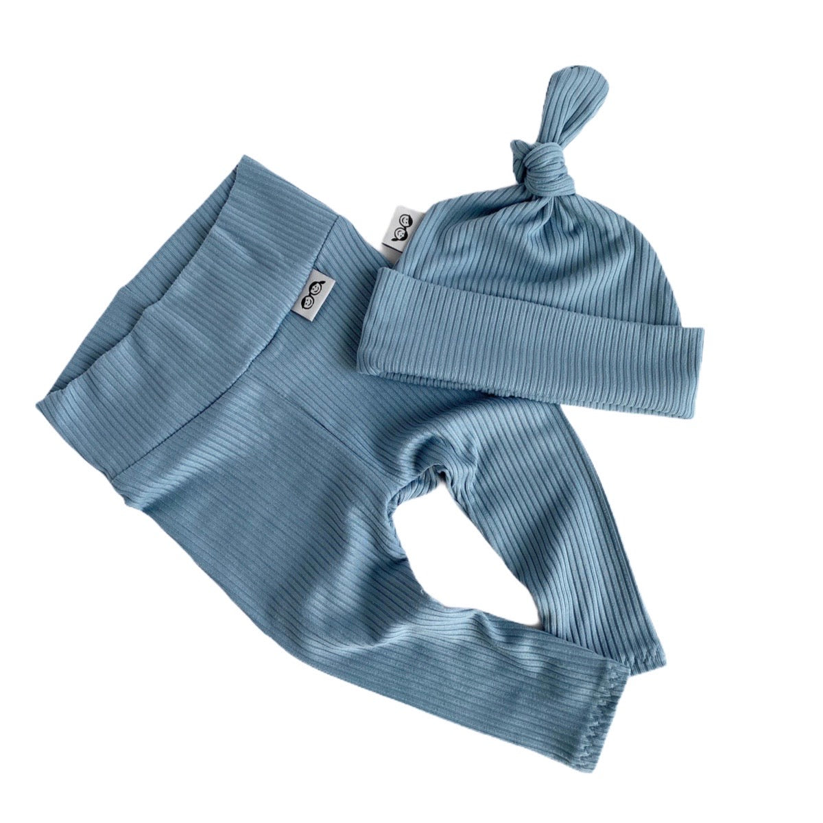 Chambray Rib Leggings and/or Knot Beanie Hat