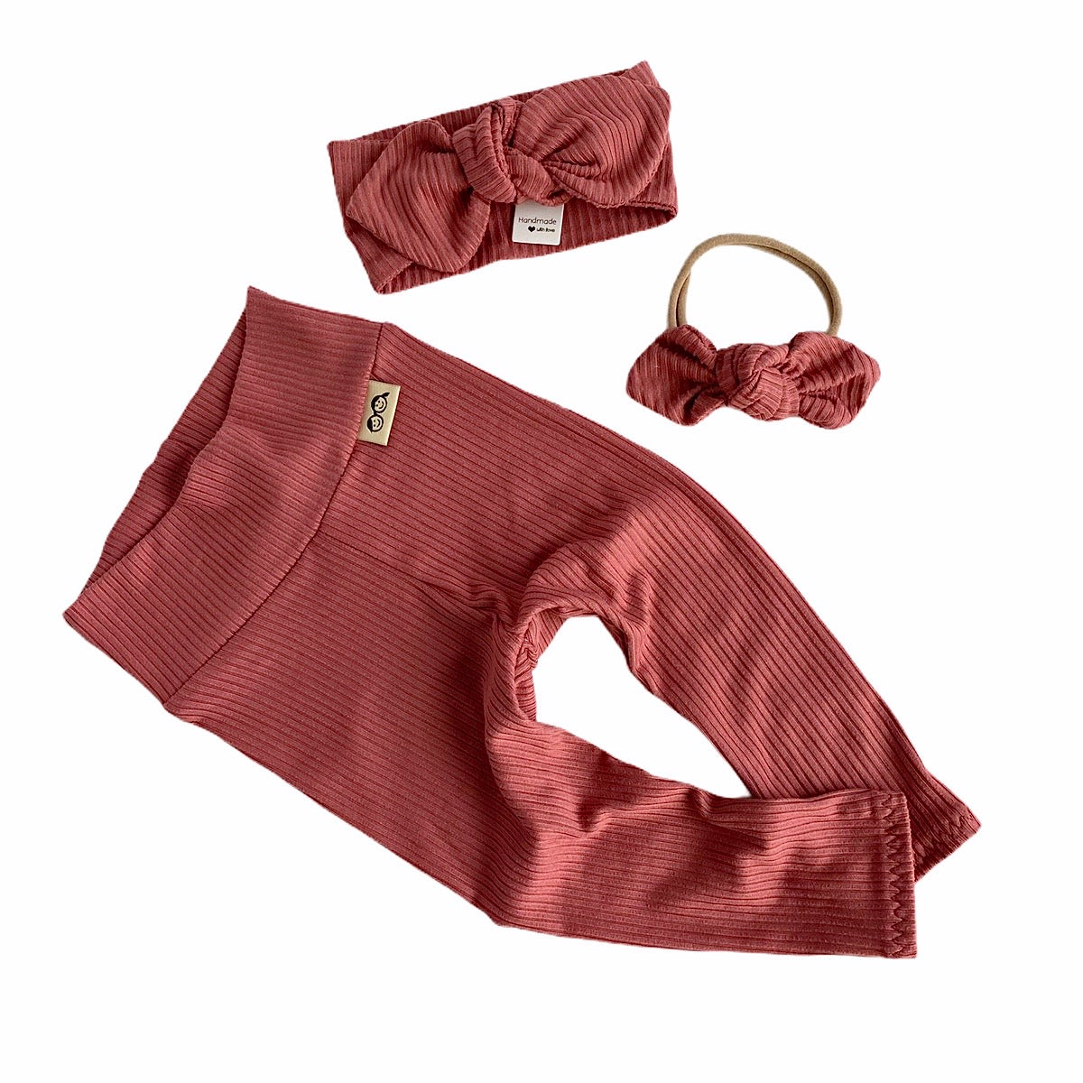 Mauve Rib Leggings and/or Headbands